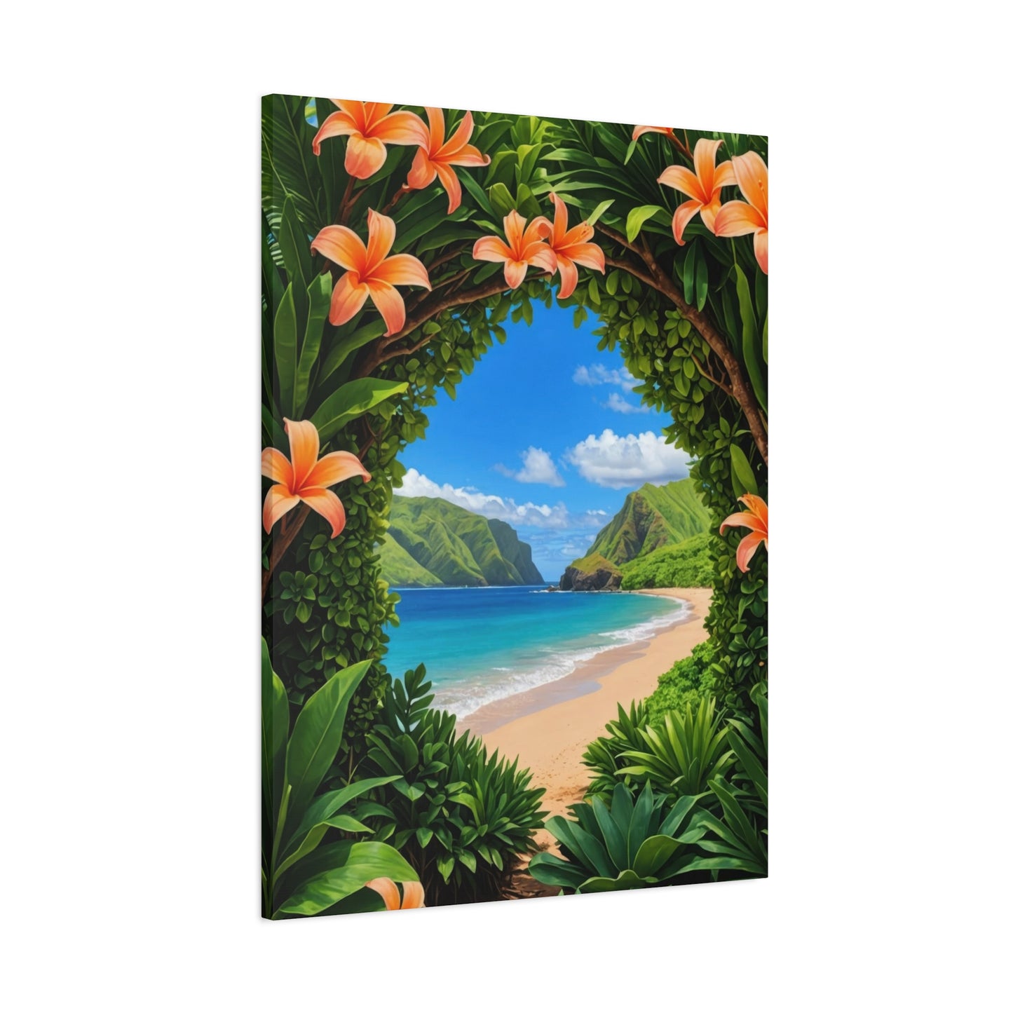 Hawaii Flower Frame Wall Art & Canvas Prints