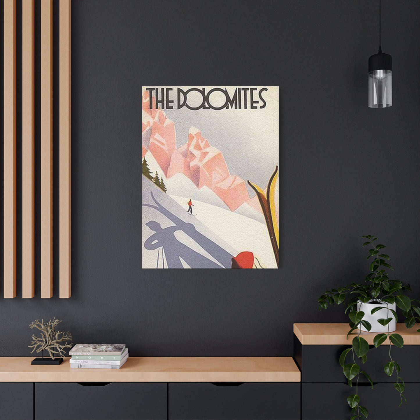 The Dolomites Skiing Poster Wall Art & Canvas Prints