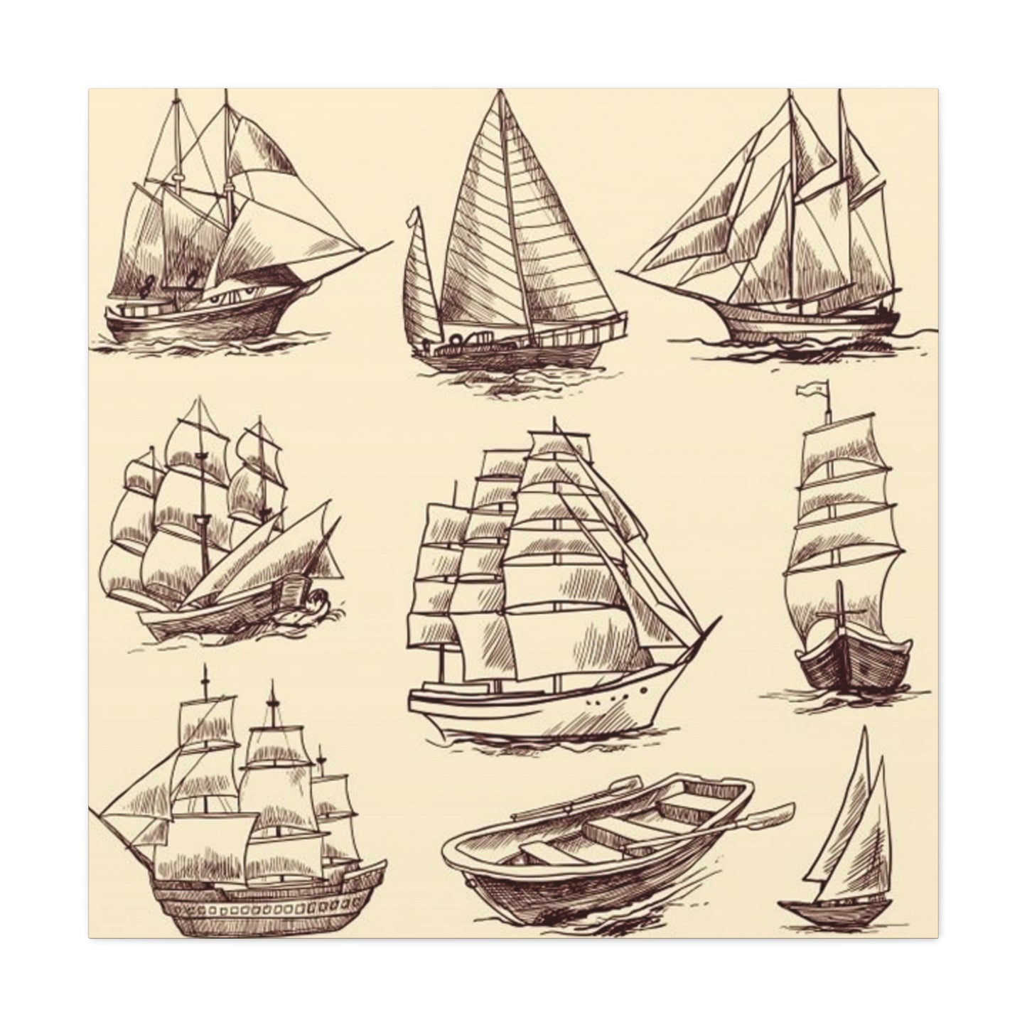 Ship Sailing Painting Wall Art & Canvas Prints