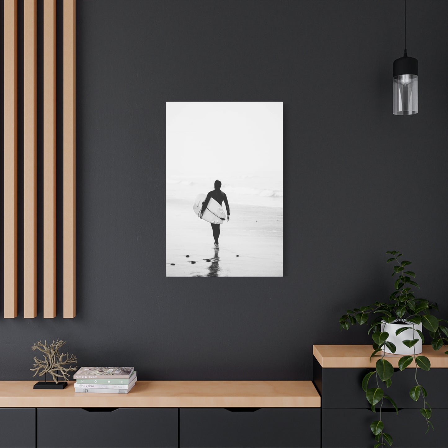 Black & White Surfing Photo Wall Art & Canvas Prints
