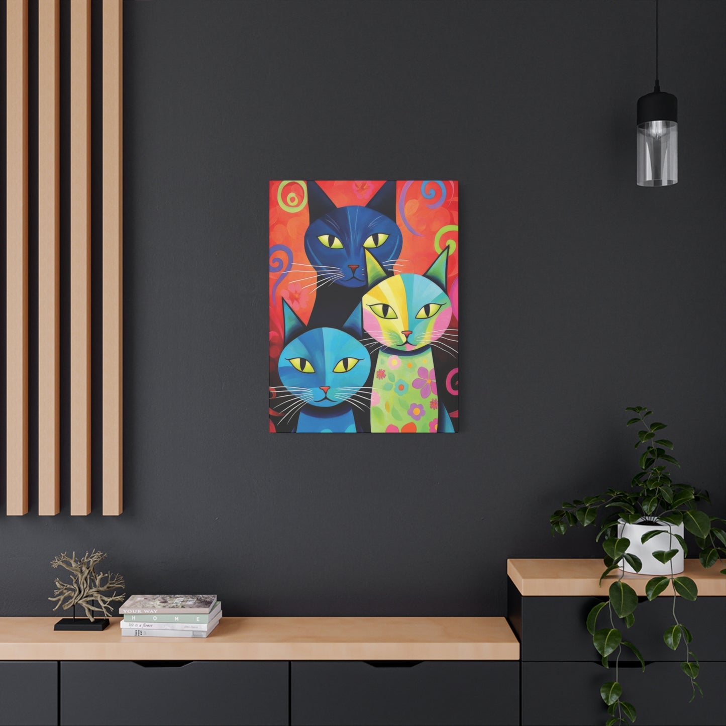 Cat Family Abstract Fresh Wall Art & Canvas Prints