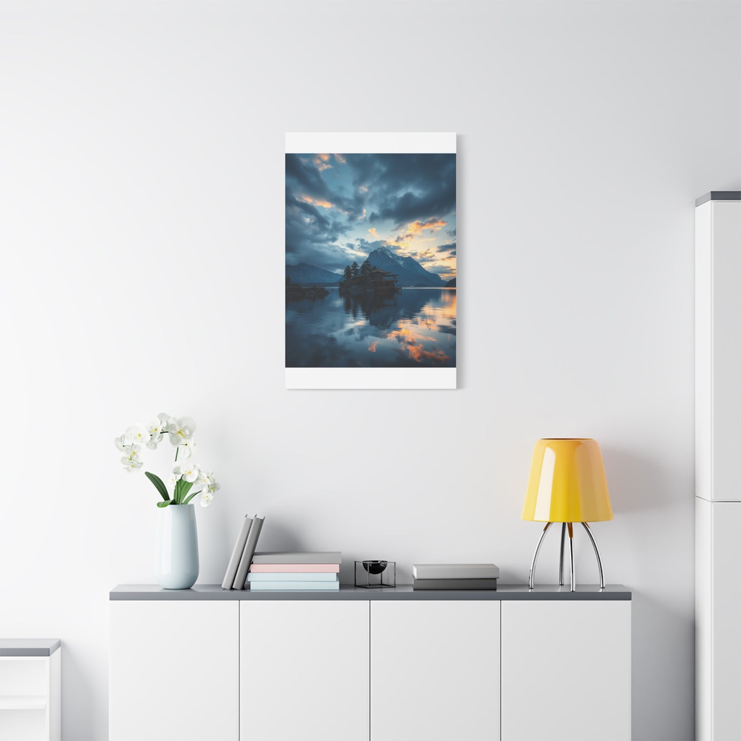 Premium Lake Canvas Print: Tranquil Waters Wall Decor