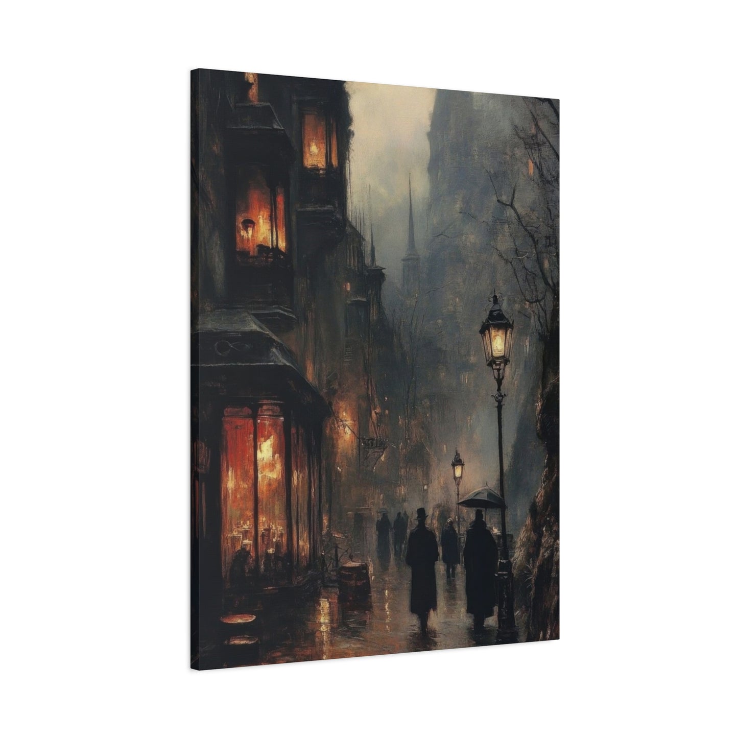 Warm Lit Street Dark Wall Art & Canvas Prints