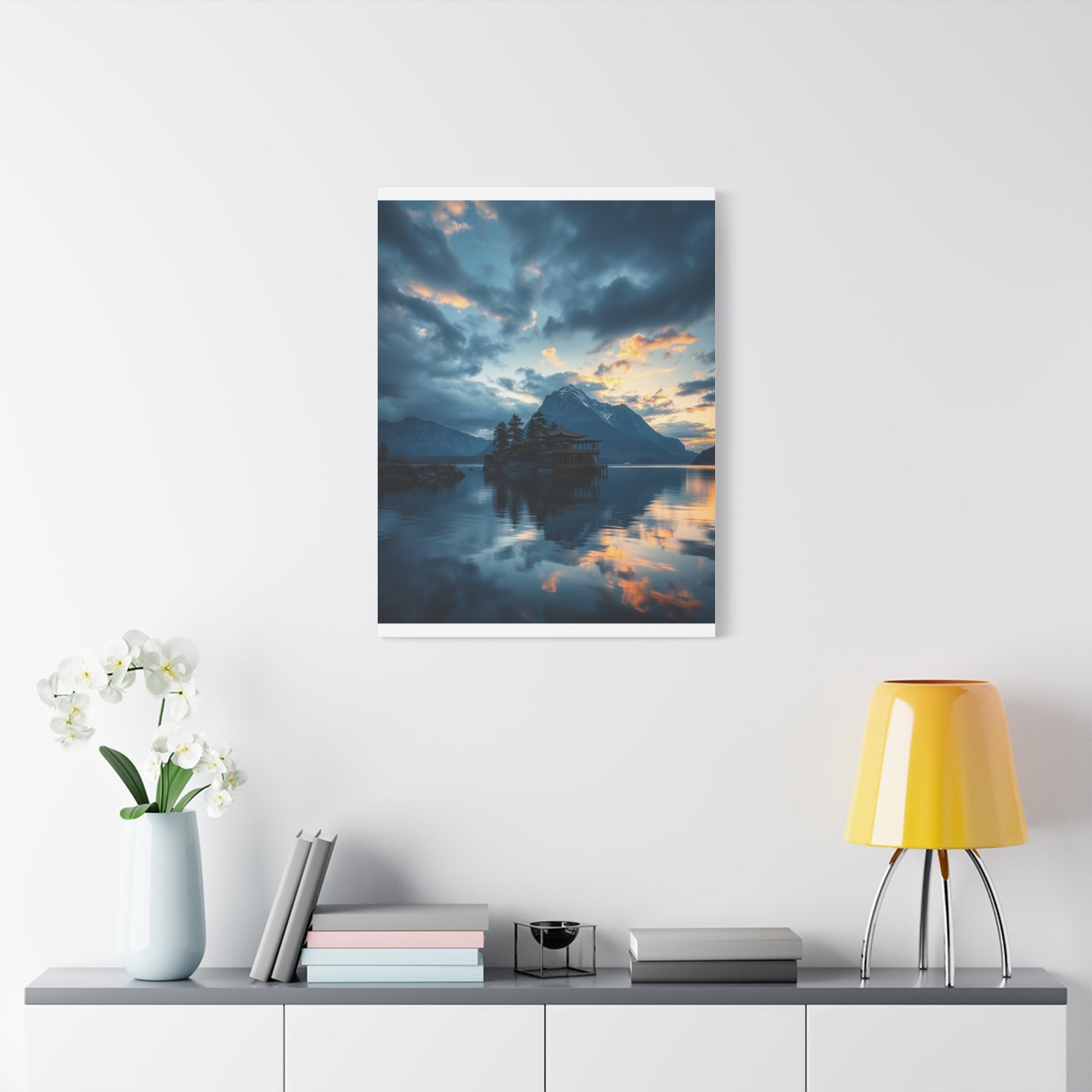 Premium Lake Canvas Print: Tranquil Waters Wall Decor
