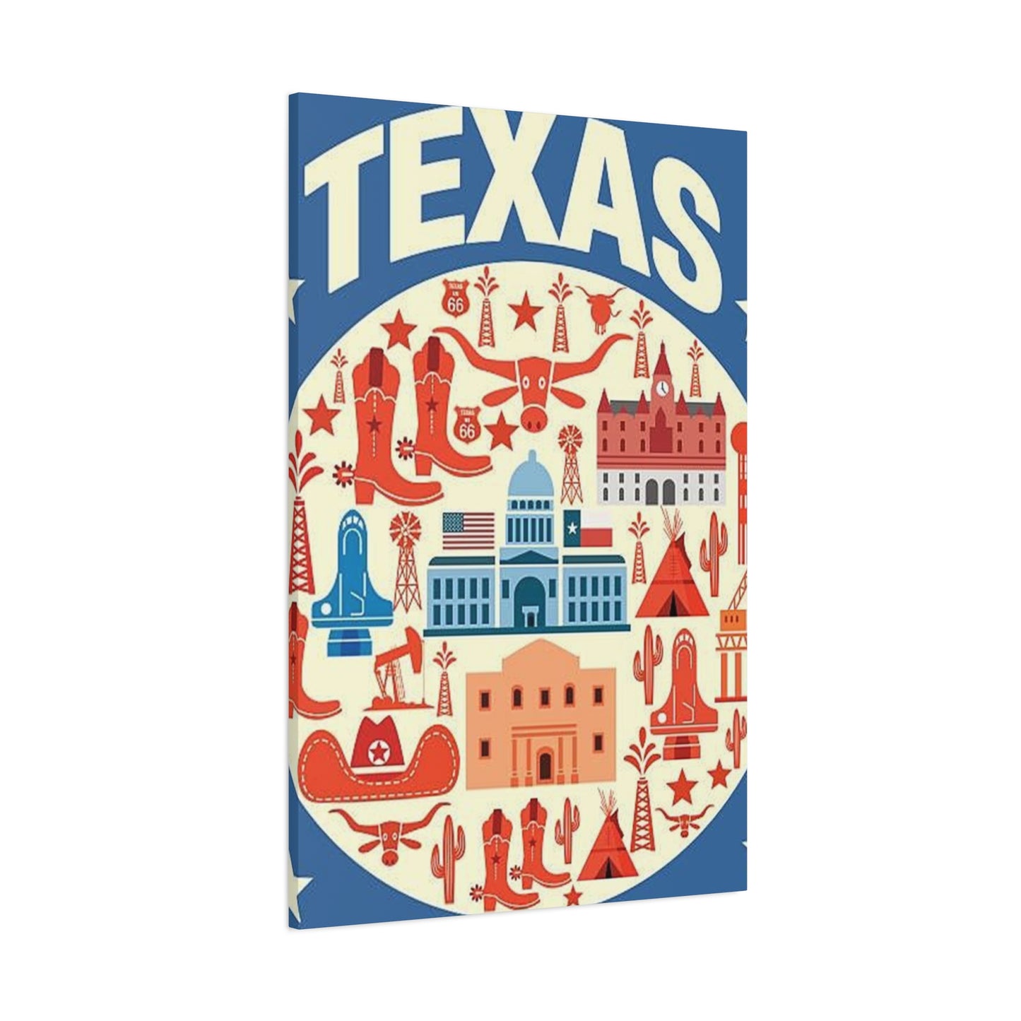 Blue Texas Poster Wall Art & Canvas Prints