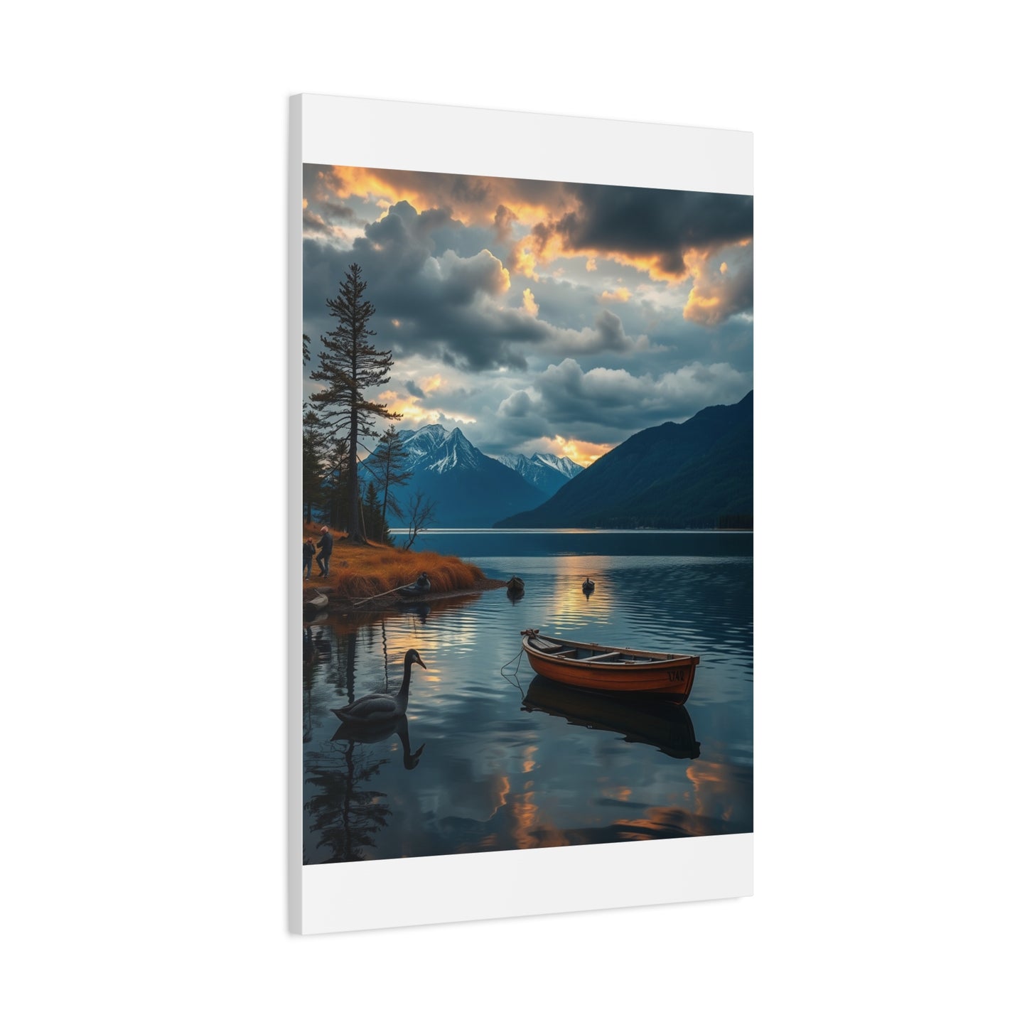 Premium Lake Canvas Print: Tranquil Waters Wall Decor