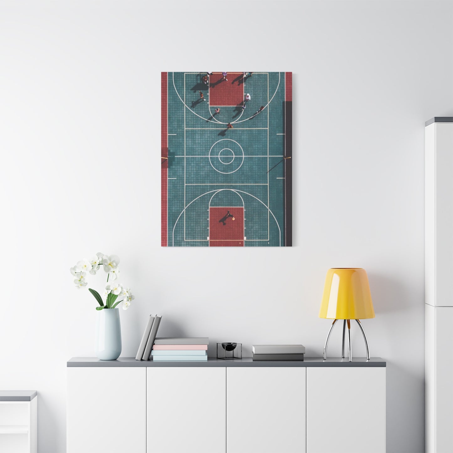 Basketball Court Top View Wall Art & Canvas Prints