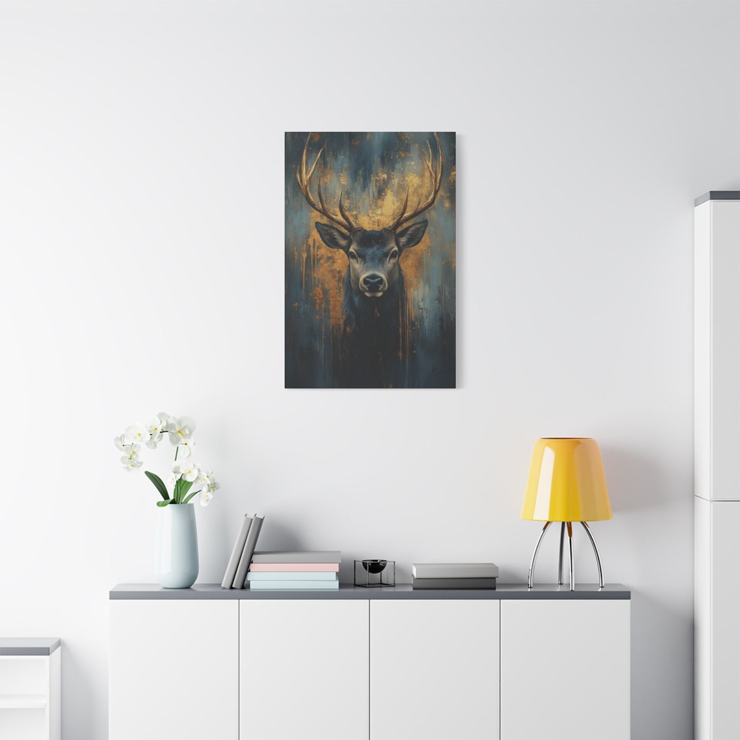 Golden Canvas Reindeer Wall Art & Canvas Prints