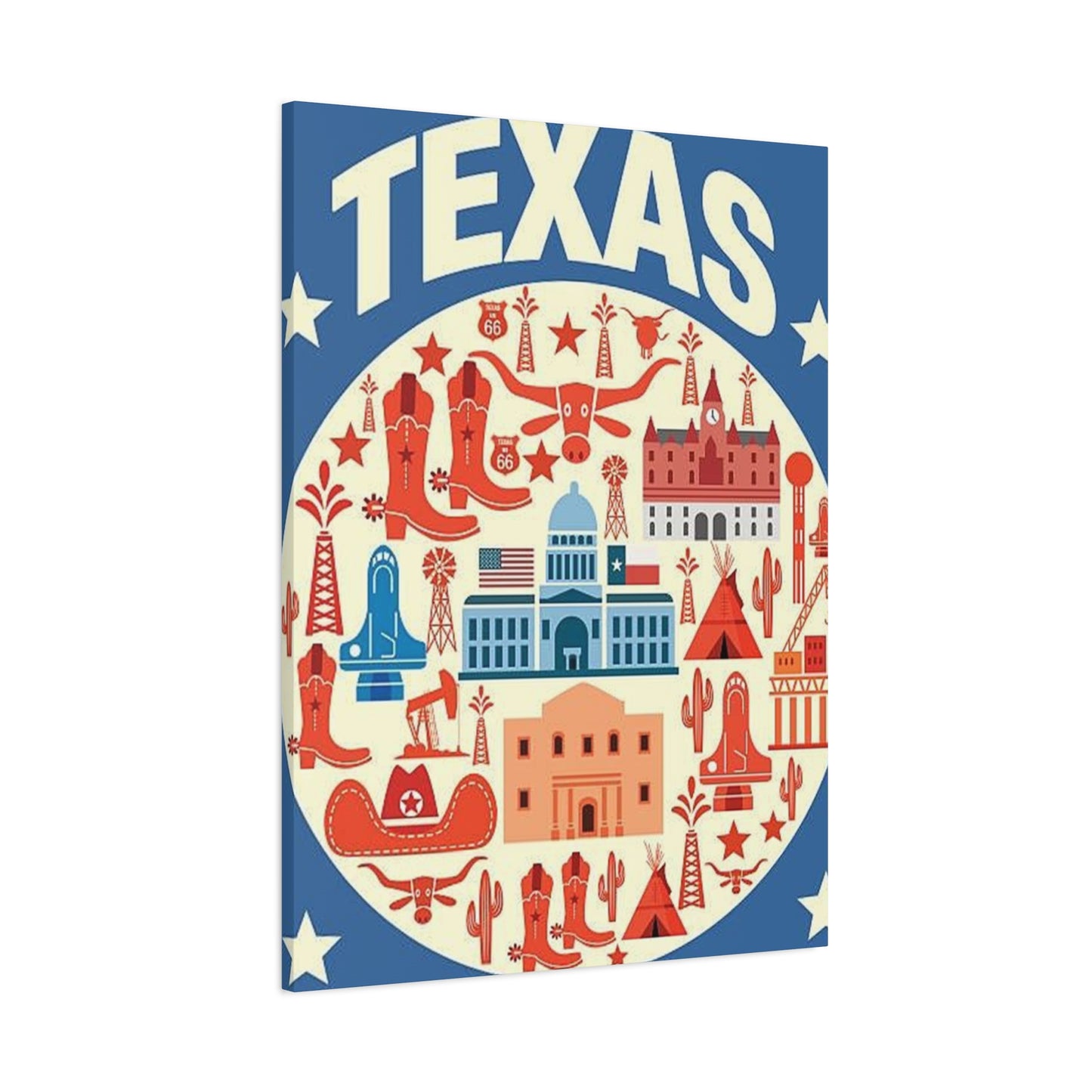 Blue Texas Poster Wall Art & Canvas Prints