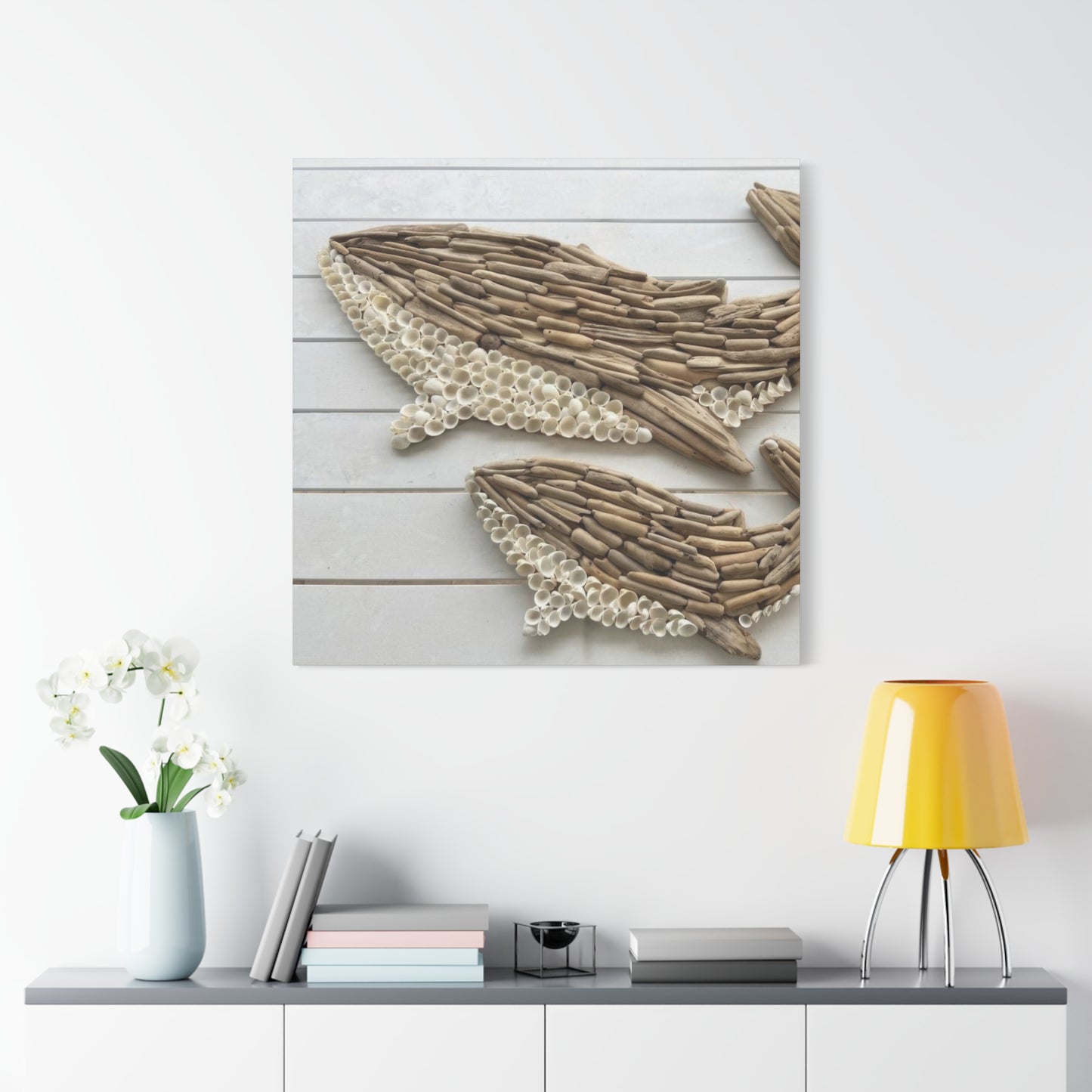 Driftwood Whales Wall Art & Canvas Prints