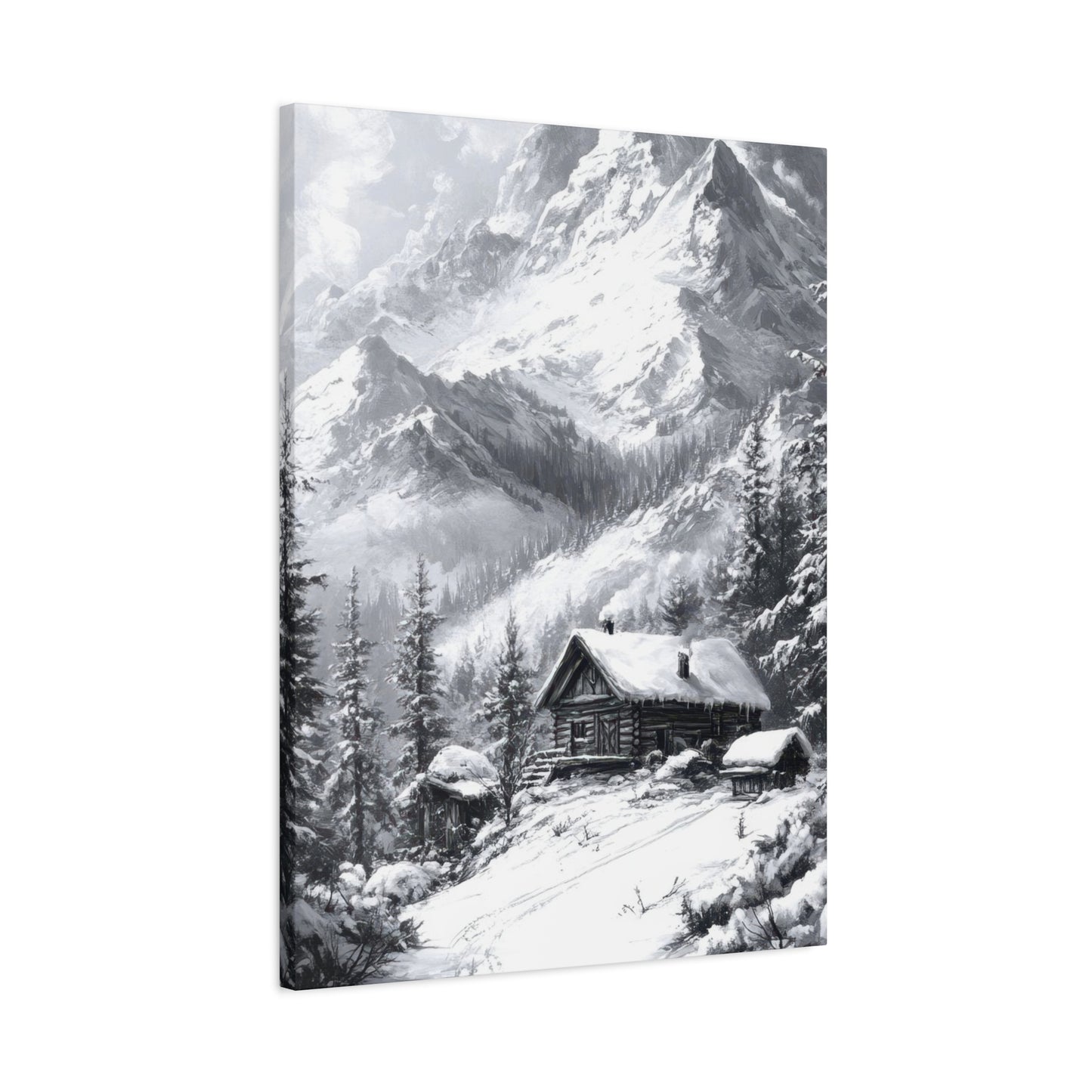 Snow Mountains Grey Wall Art & Canvas Prints