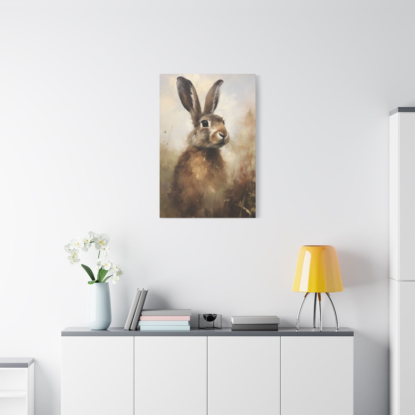 Small Rabbit Painting Wall Art & Canvas Prints