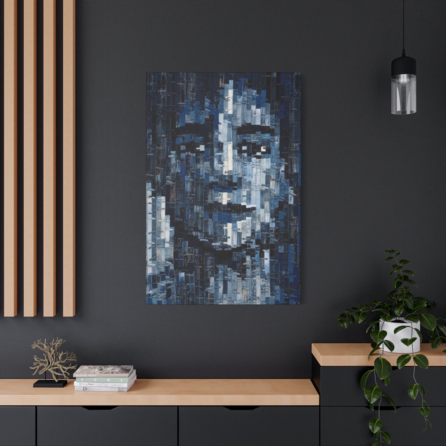 Denim Face Pattern Wall Art & Canvas Prints