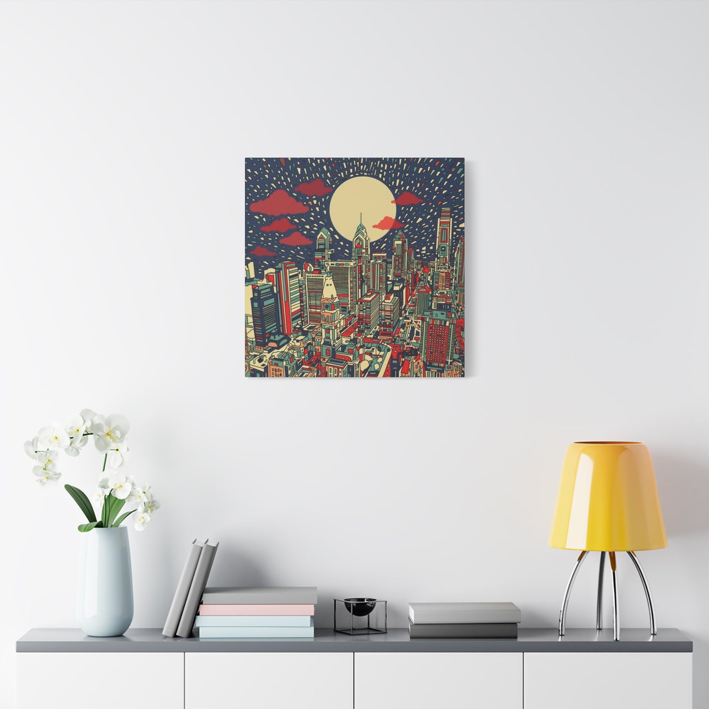 City Skyline Philadelphia Poster Wall Art & Canvas Prints