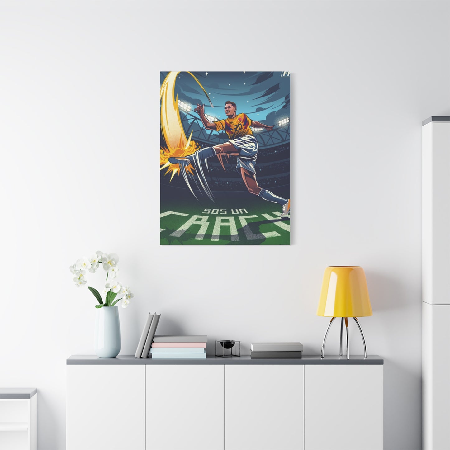 Animation Of Football Players Wall Art & Canvas Prints