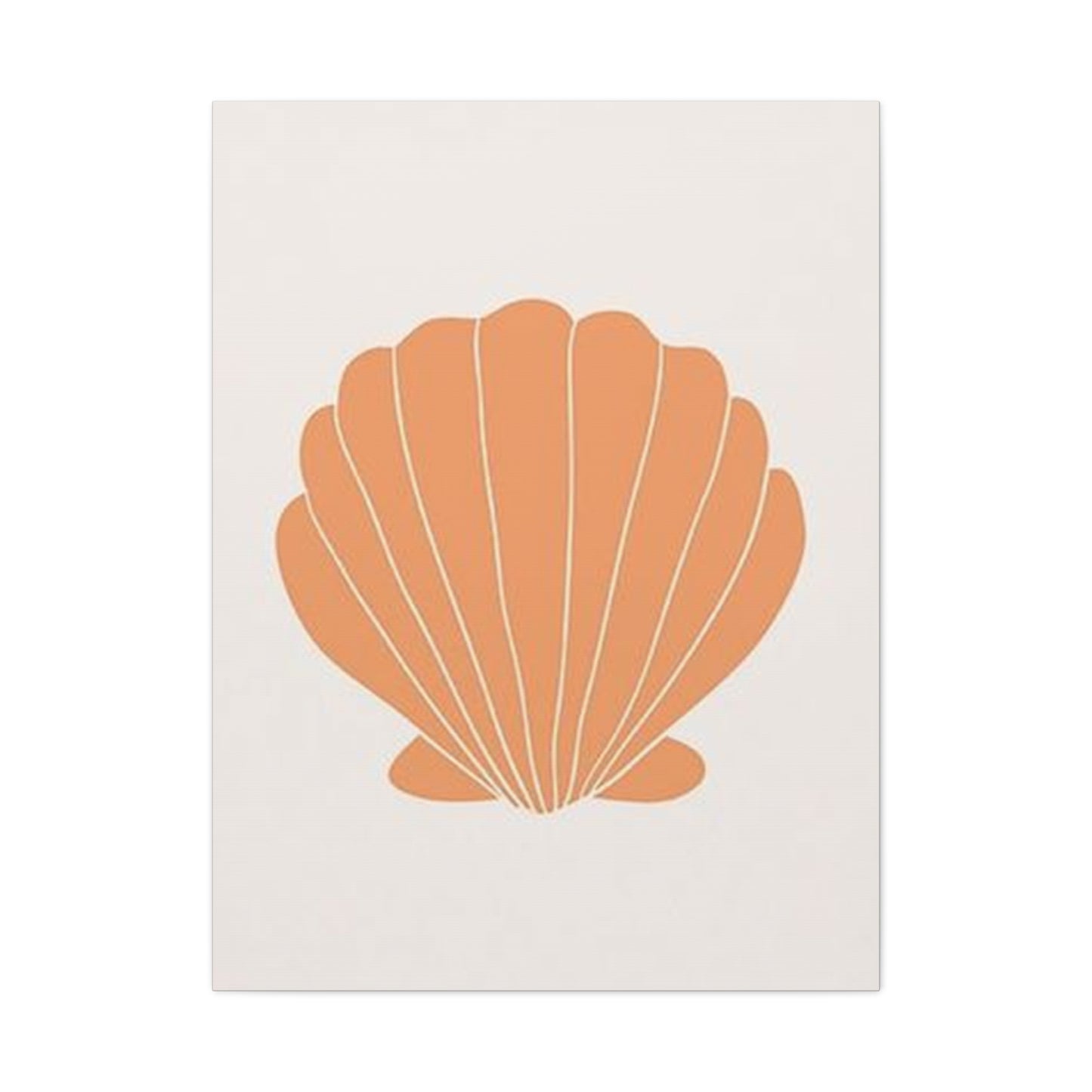 Beautiful Orange Shell Drawing Wall Art & Canvas Prints