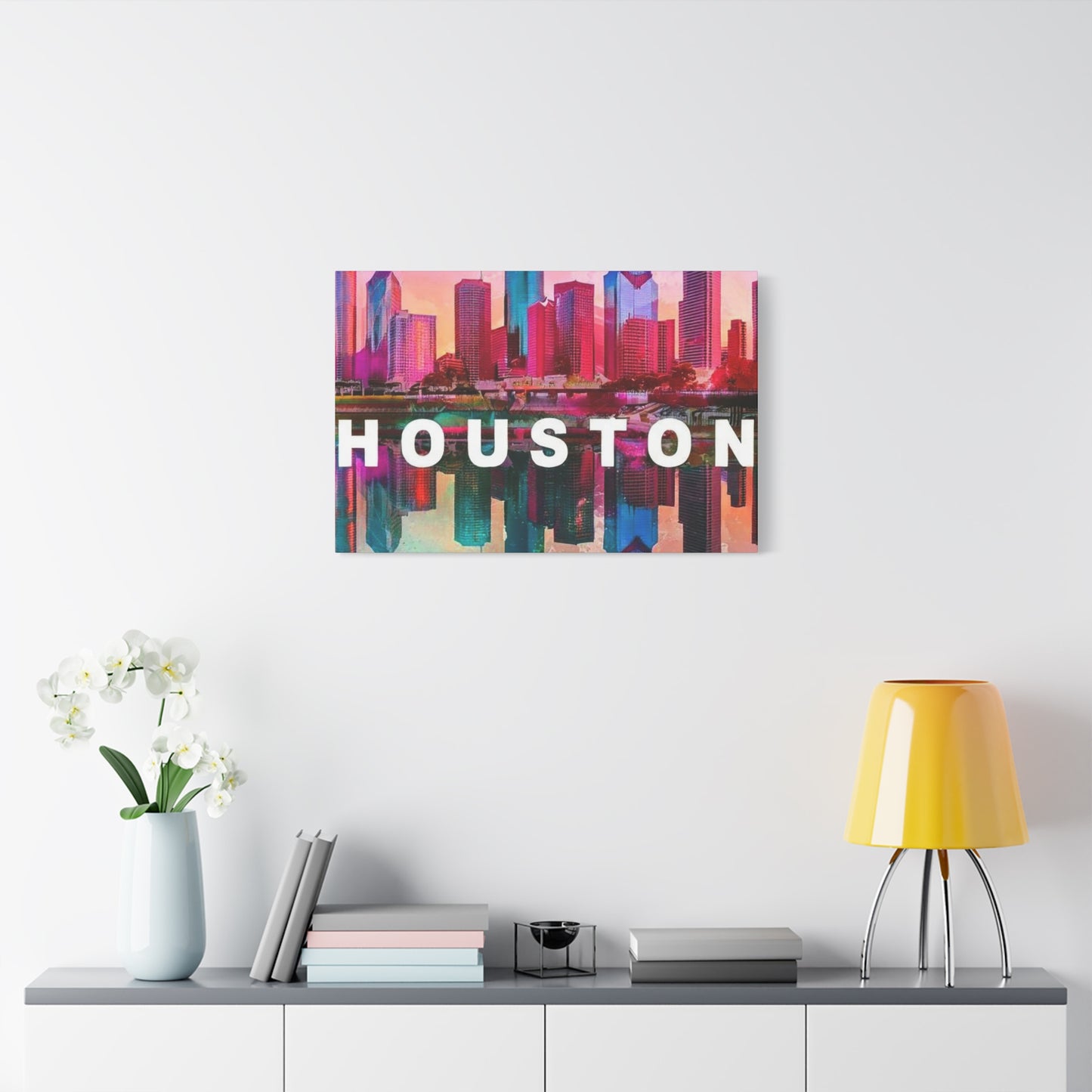 Houston Skyline Mirrored Wall Art & Canvas Prints