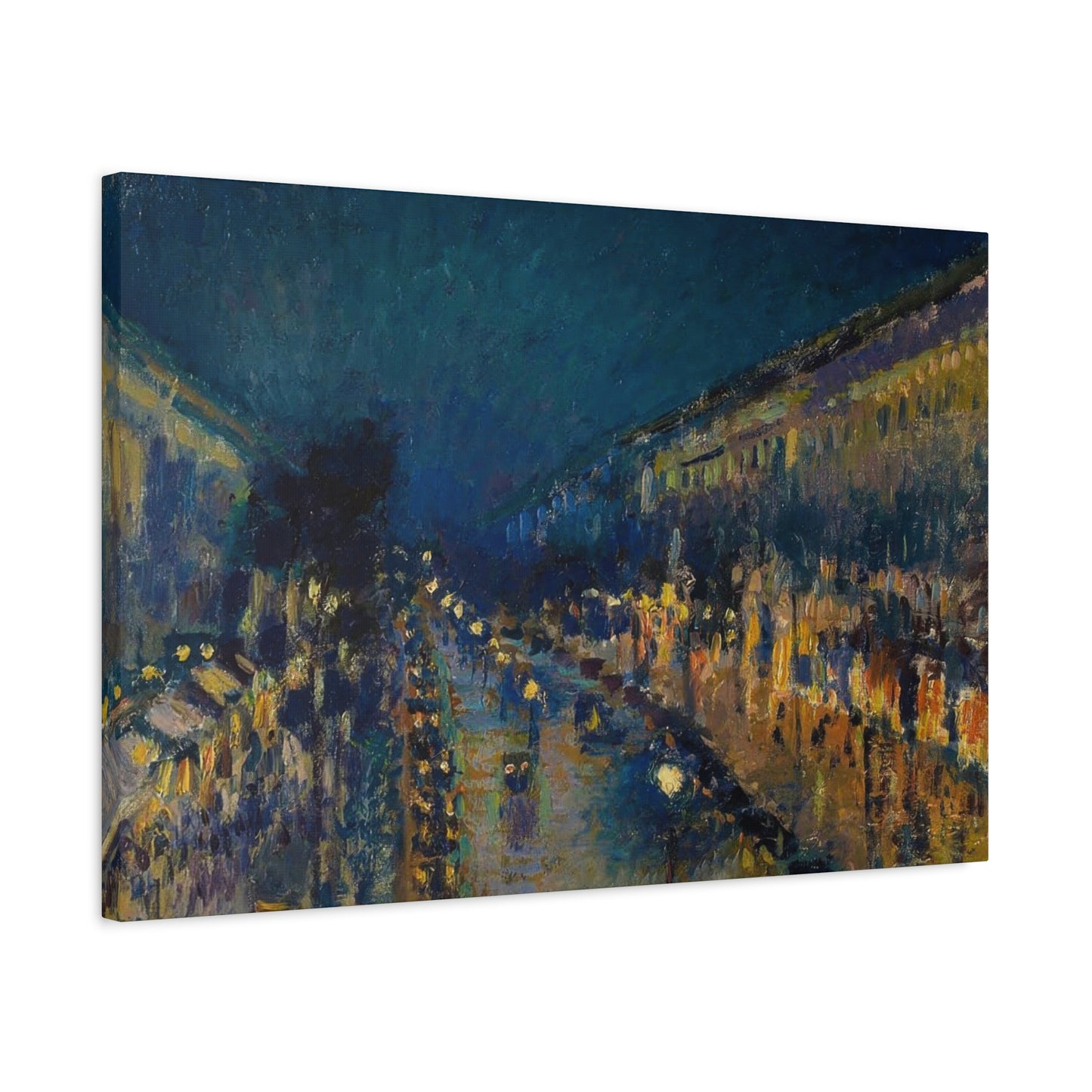 Boulevard Montmarte At Night Impression Wall Art & Canvas Prints
