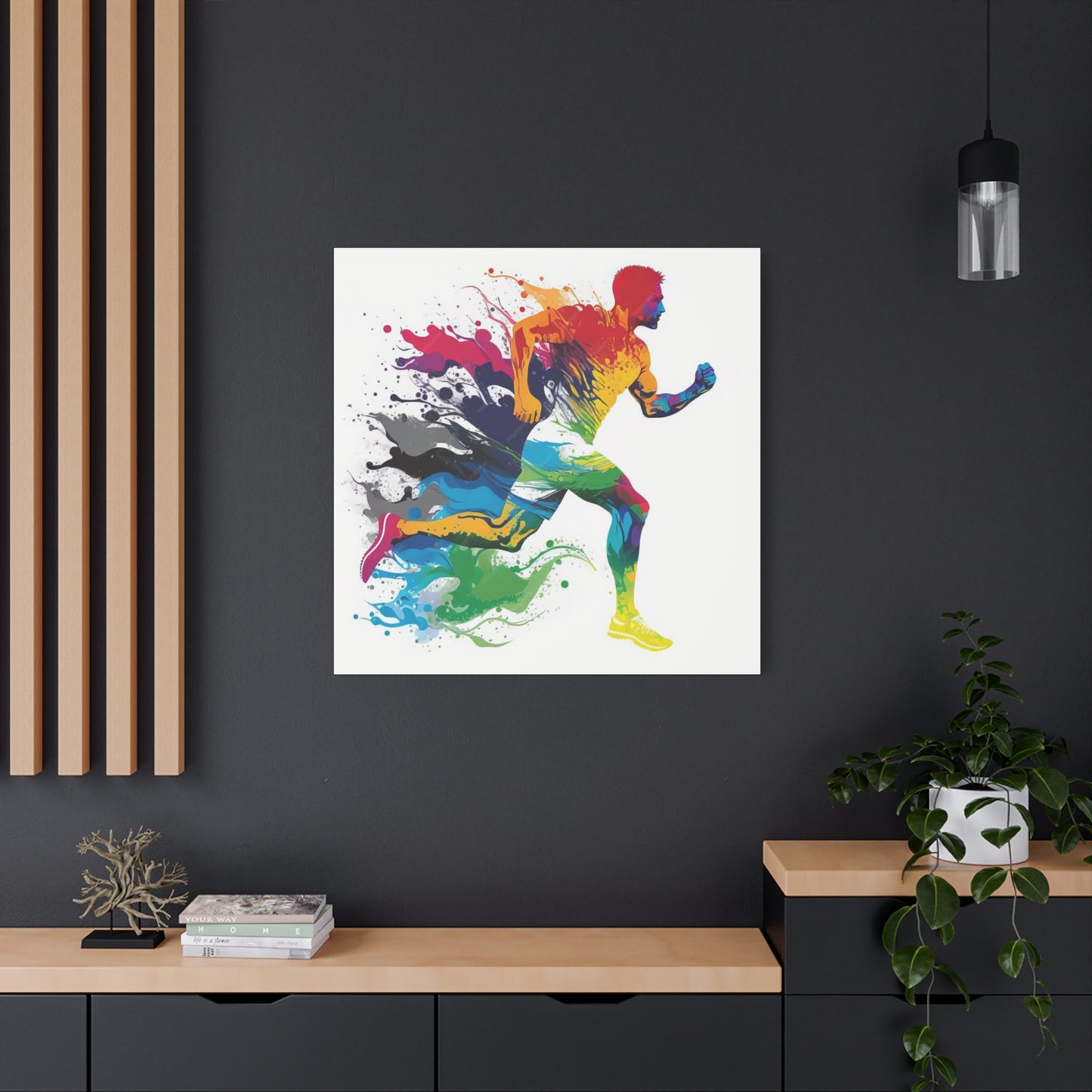 Running Graffiti Wall Art & Canvas Prints