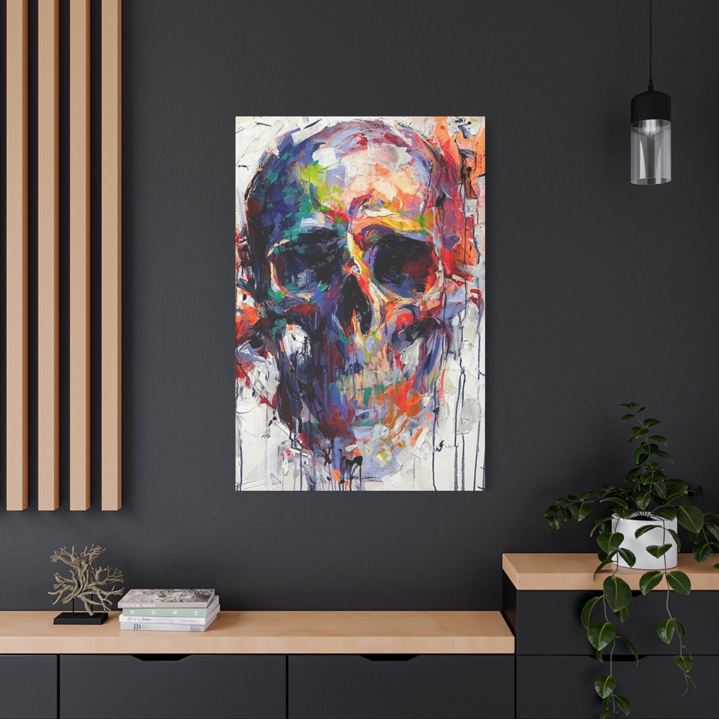 Colorful Skull Painting Wall Art & Canvas Prints