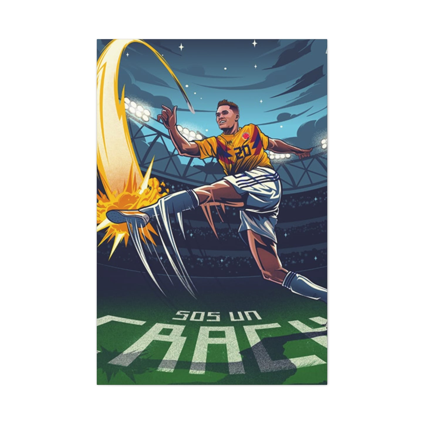Animation Of Football Players Wall Art & Canvas Prints