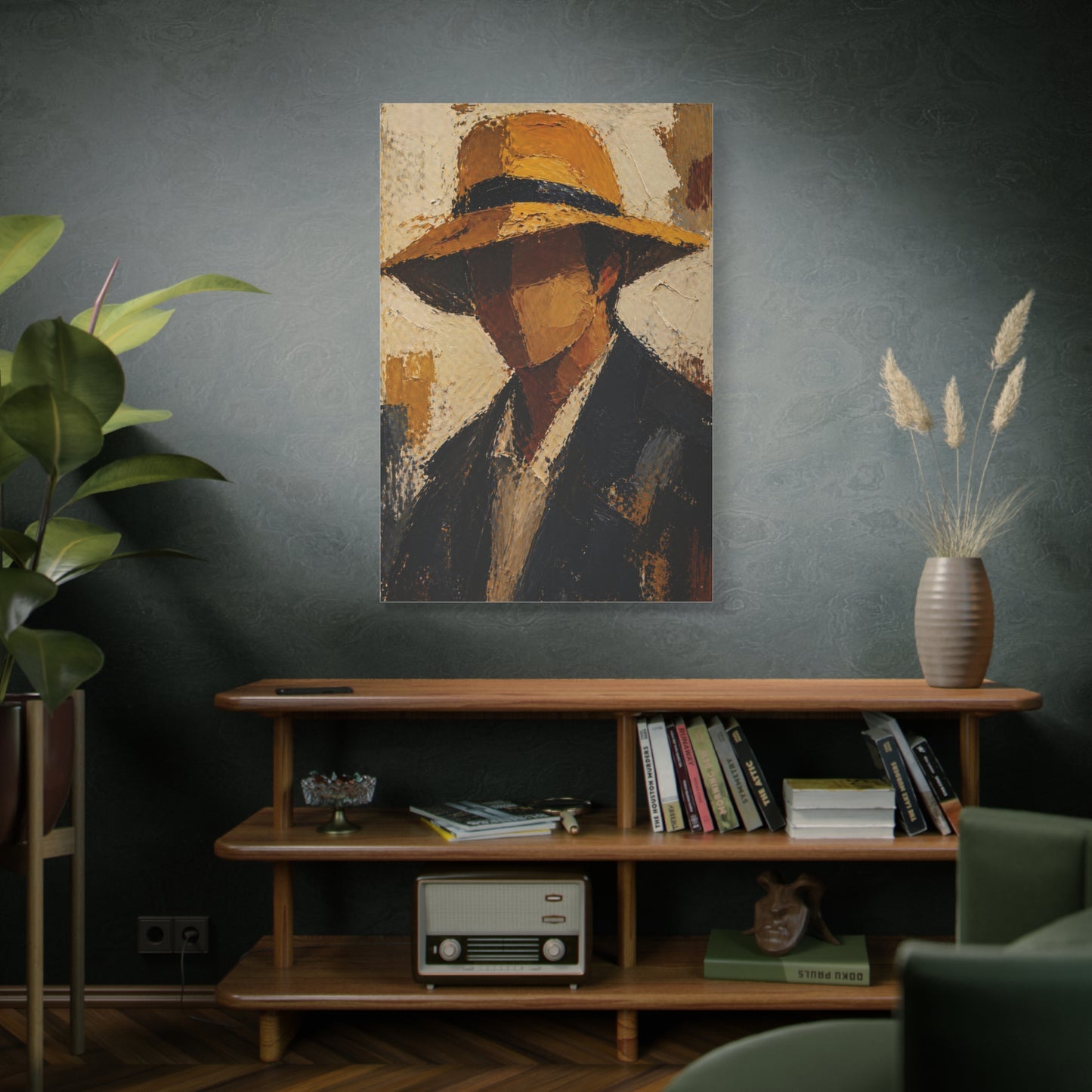 Faceless Impasto Figure Portrait Wall Art & Canvas Print