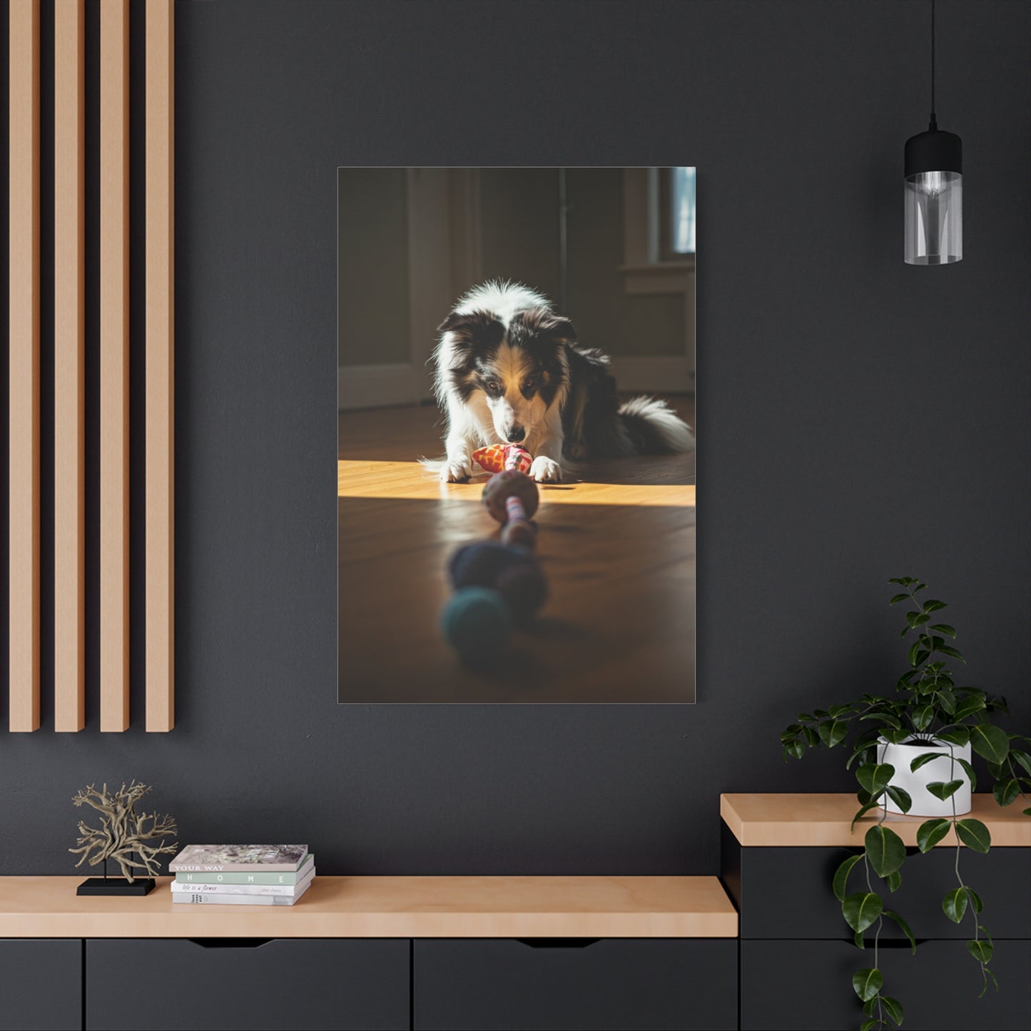 Sunlit Playtime Pup Wall Art & Canvas Print