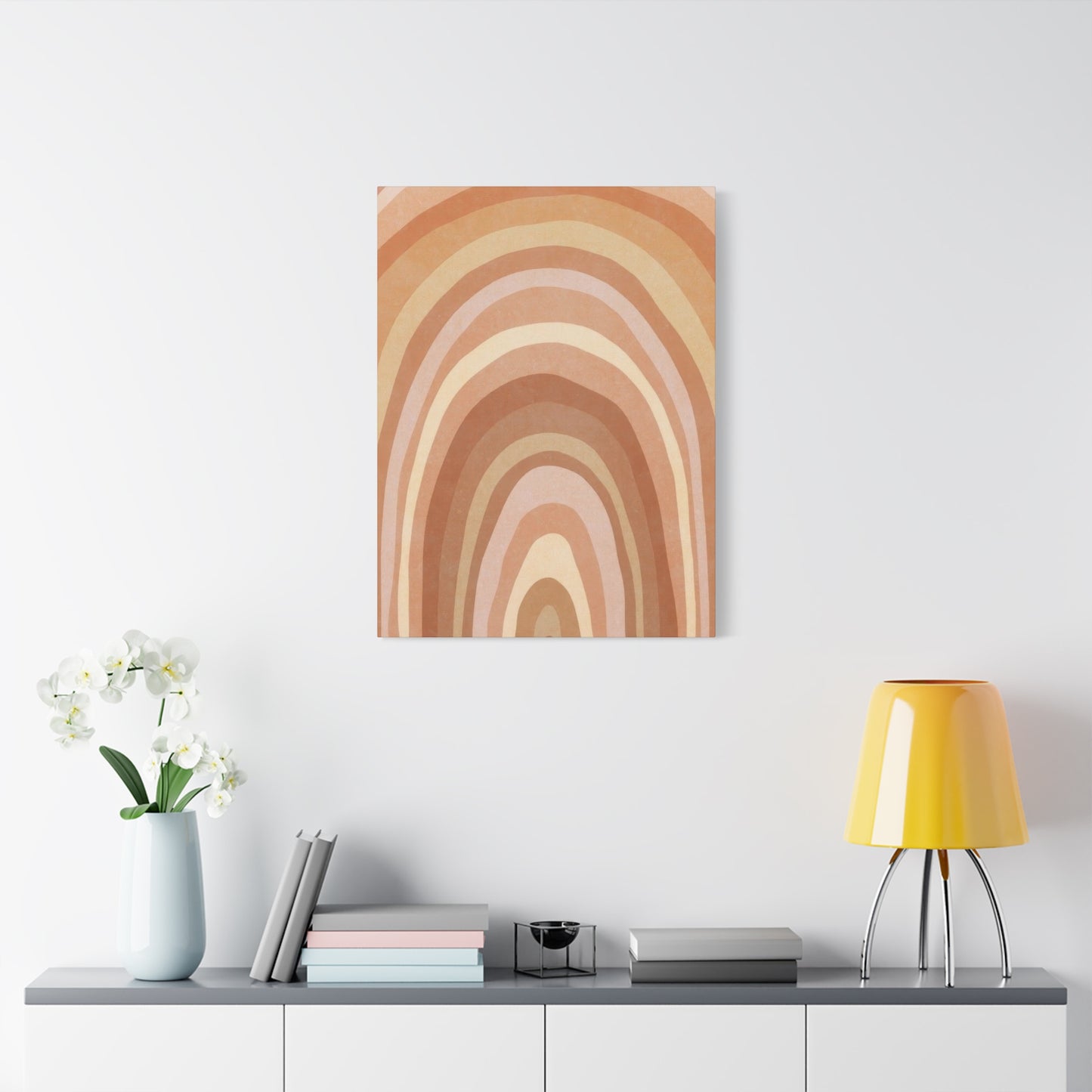 Warm Concentrix Curves Earth Tones Wall Art & Canvas Prints