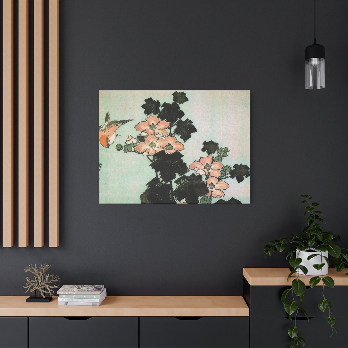 Katsushika Hokusai Hibiscus And Sparrow Wall Art & Canvas Prints