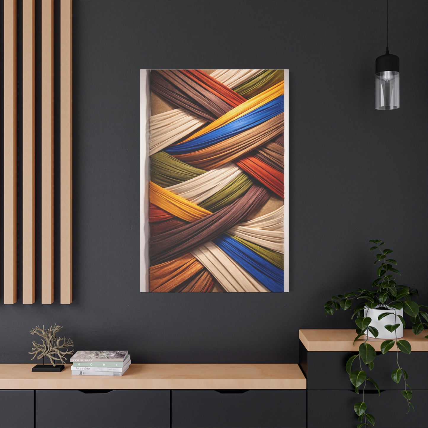 Dimensional Wrapped Fabric Bands Wall Art & Canvas Print