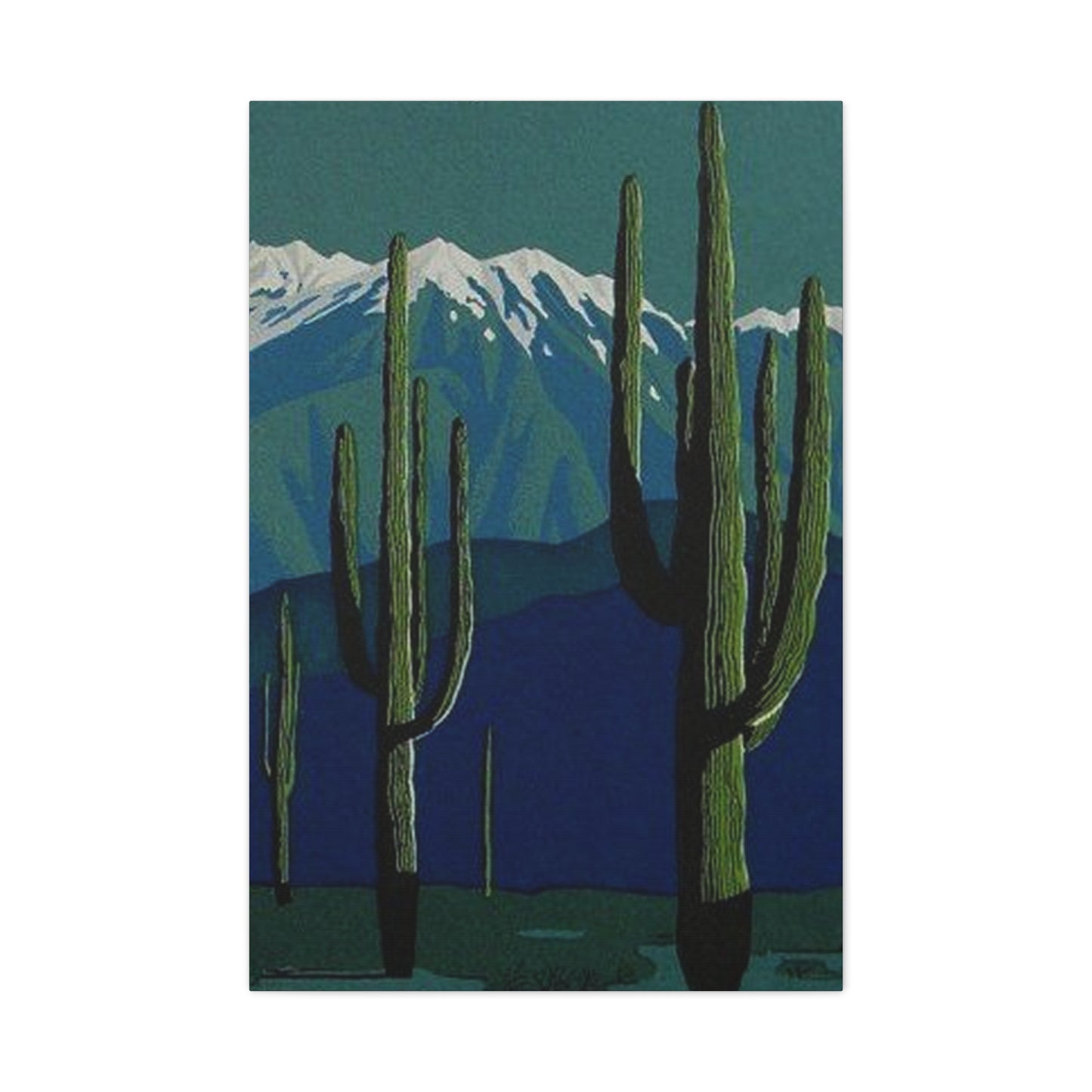 Abstract Arizona Green Cactus Wall Art & Canvas Prints