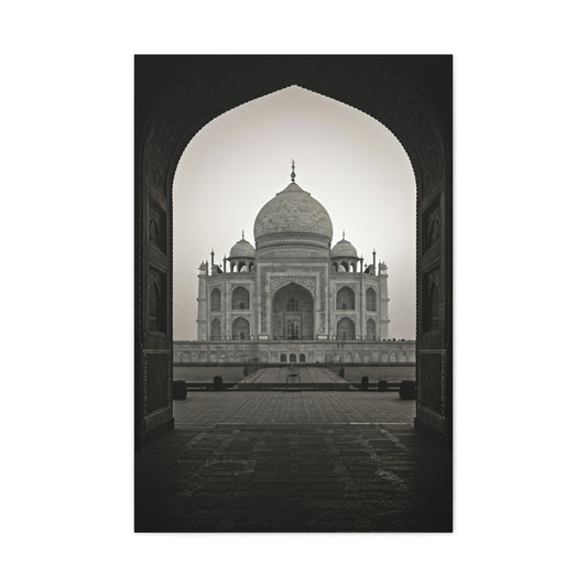 Taj Mahal Monochrome Elegance Wall Art & Canvas Print