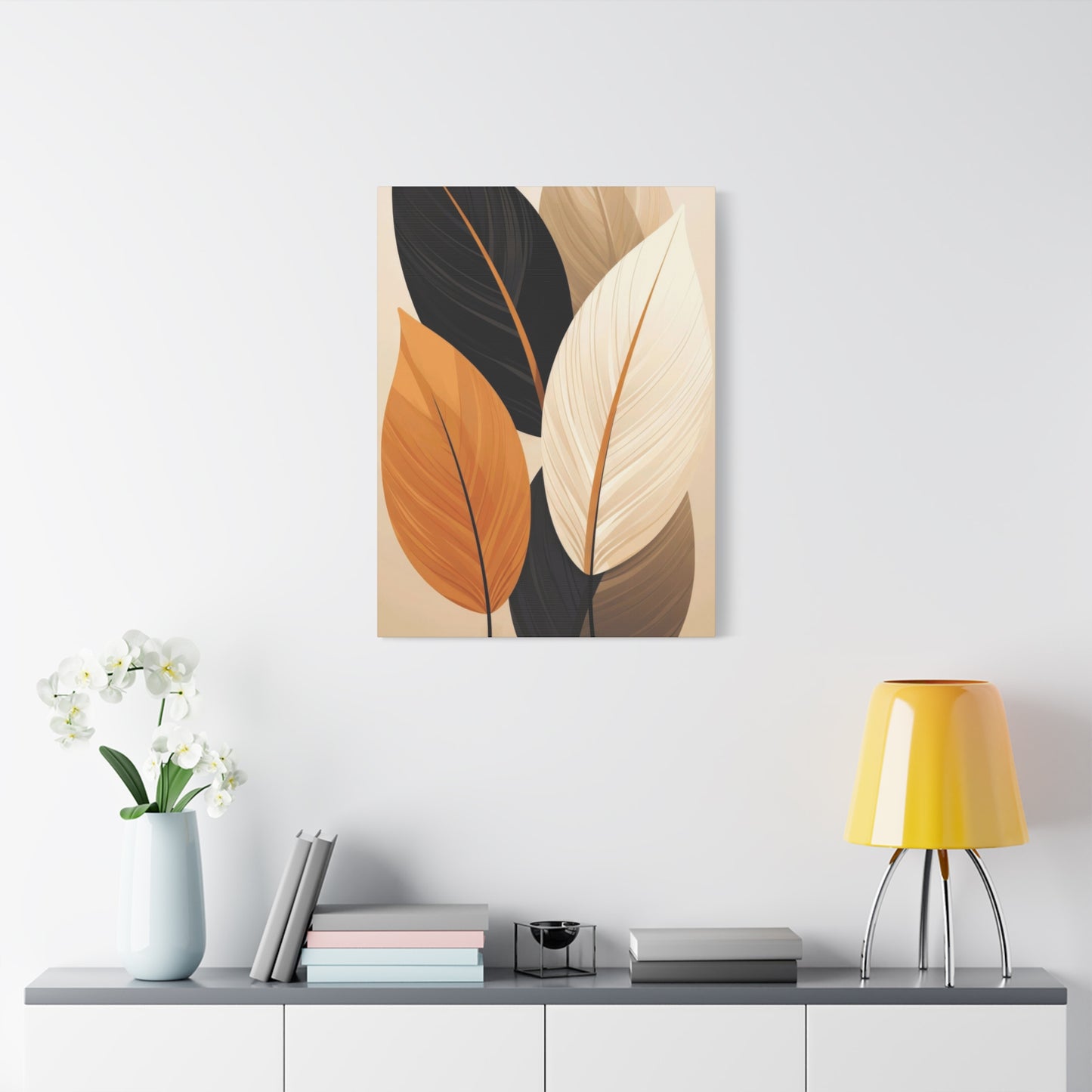Warm Dark Leaves Deco Wall Art & Canvas Prints