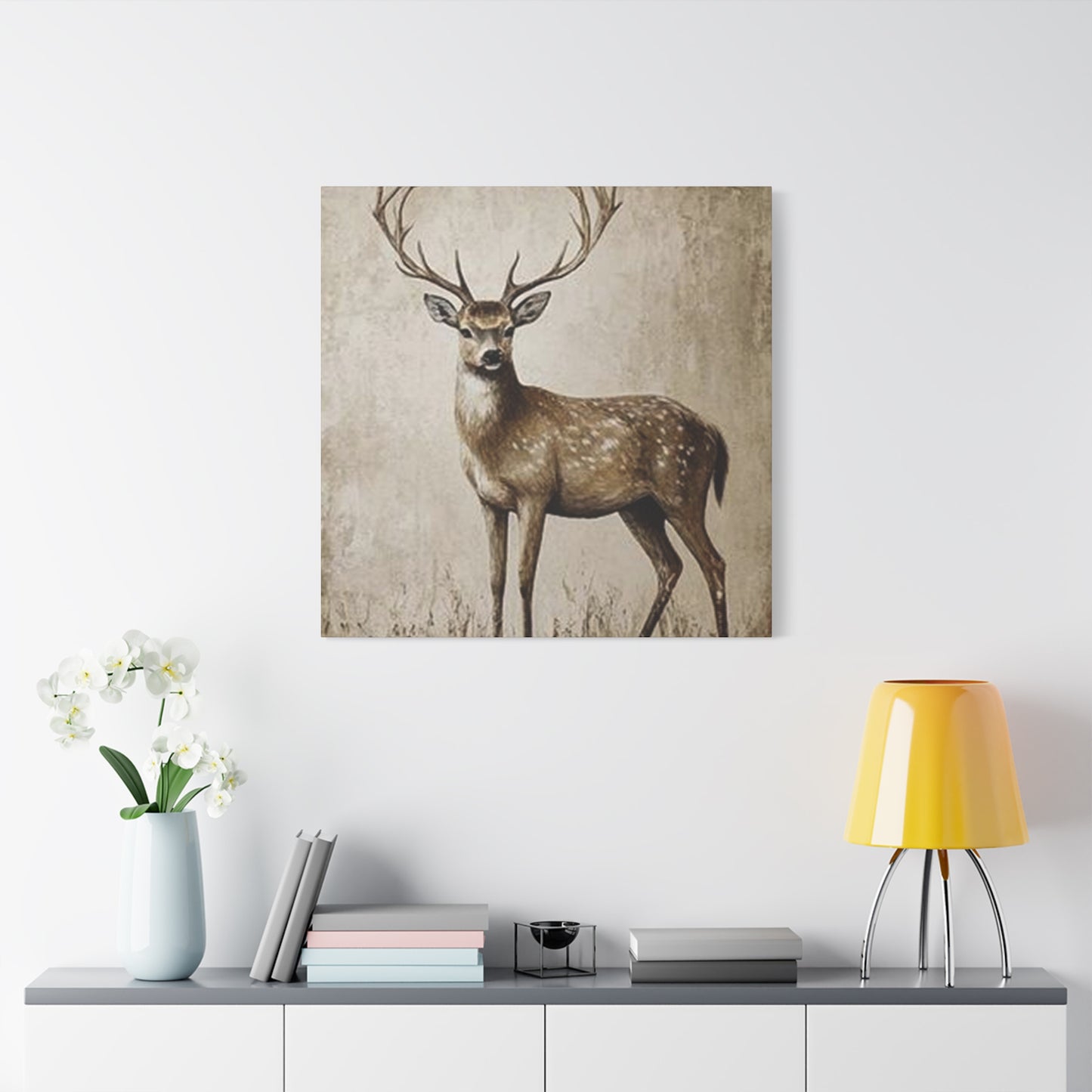 Baby Reindeer Painting Wall Art & Canvas Prints