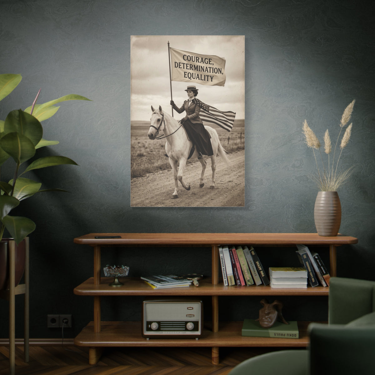 Suffrage Rider Equality Statement Wall Art & Canvas Print