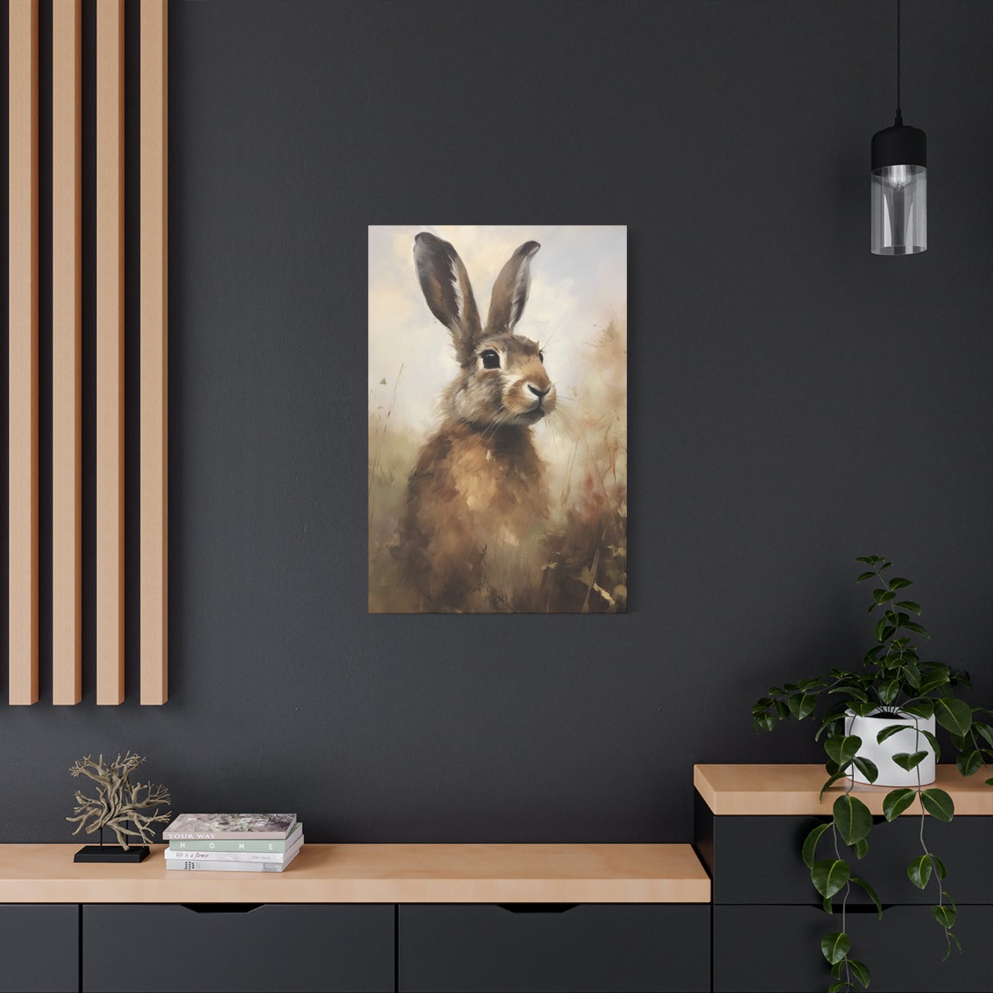 Small Rabbit Painting Wall Art & Canvas Prints