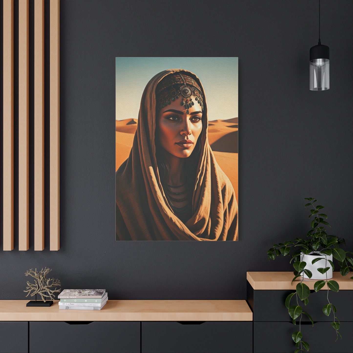 Desert Veil Bohemian Woman Wall Art & Canvas Prints