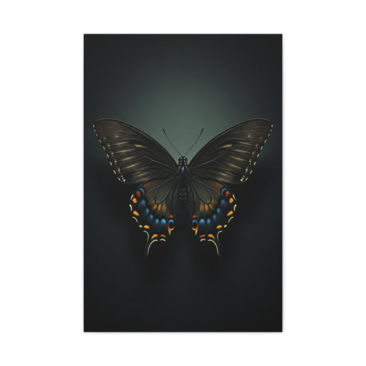 Midnight Swallowtail Butterfly with Jewel Wing Accents Wall Art & Canvas Prints