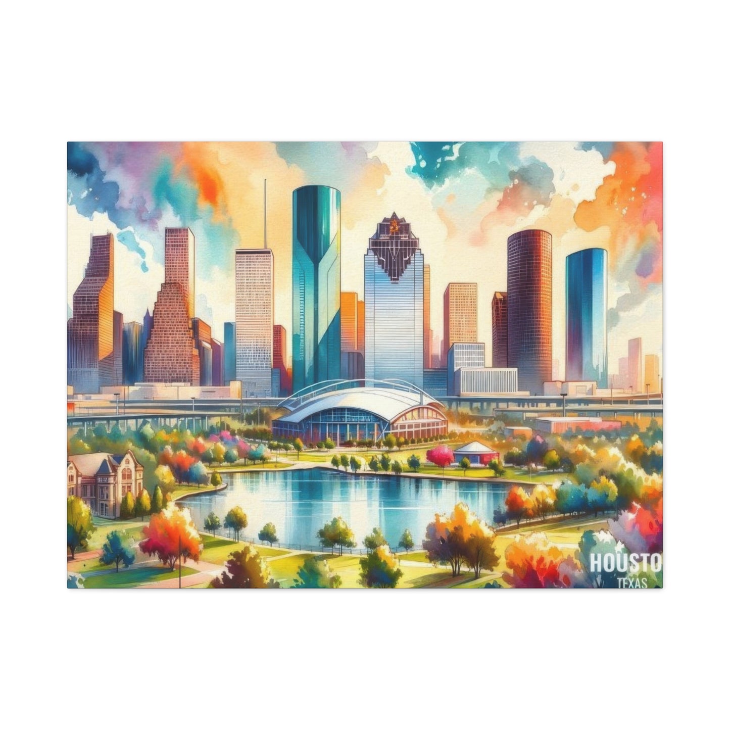 Houston Skyline Vivid Wall Art & Canvas Prints