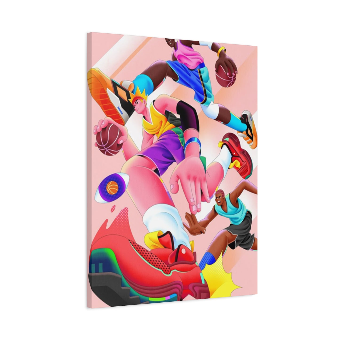 Basketball Illustration Poster Wall Art & Canvas Prints