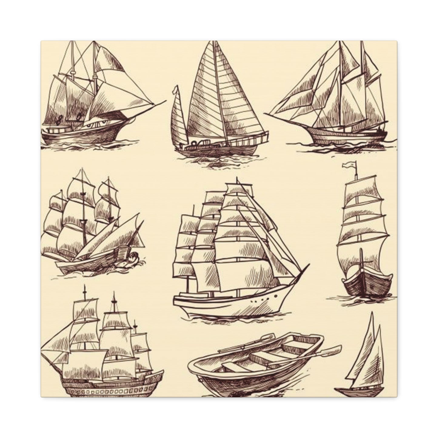 Ship Sailing Painting Wall Art & Canvas Prints