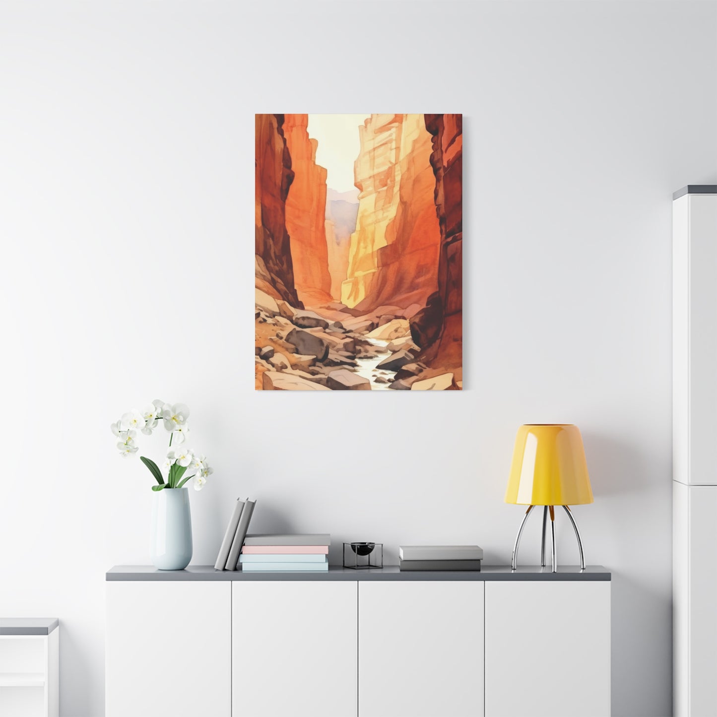 Desert Canyon Watercolor Earth Tones Wall Art & Canvas Prints