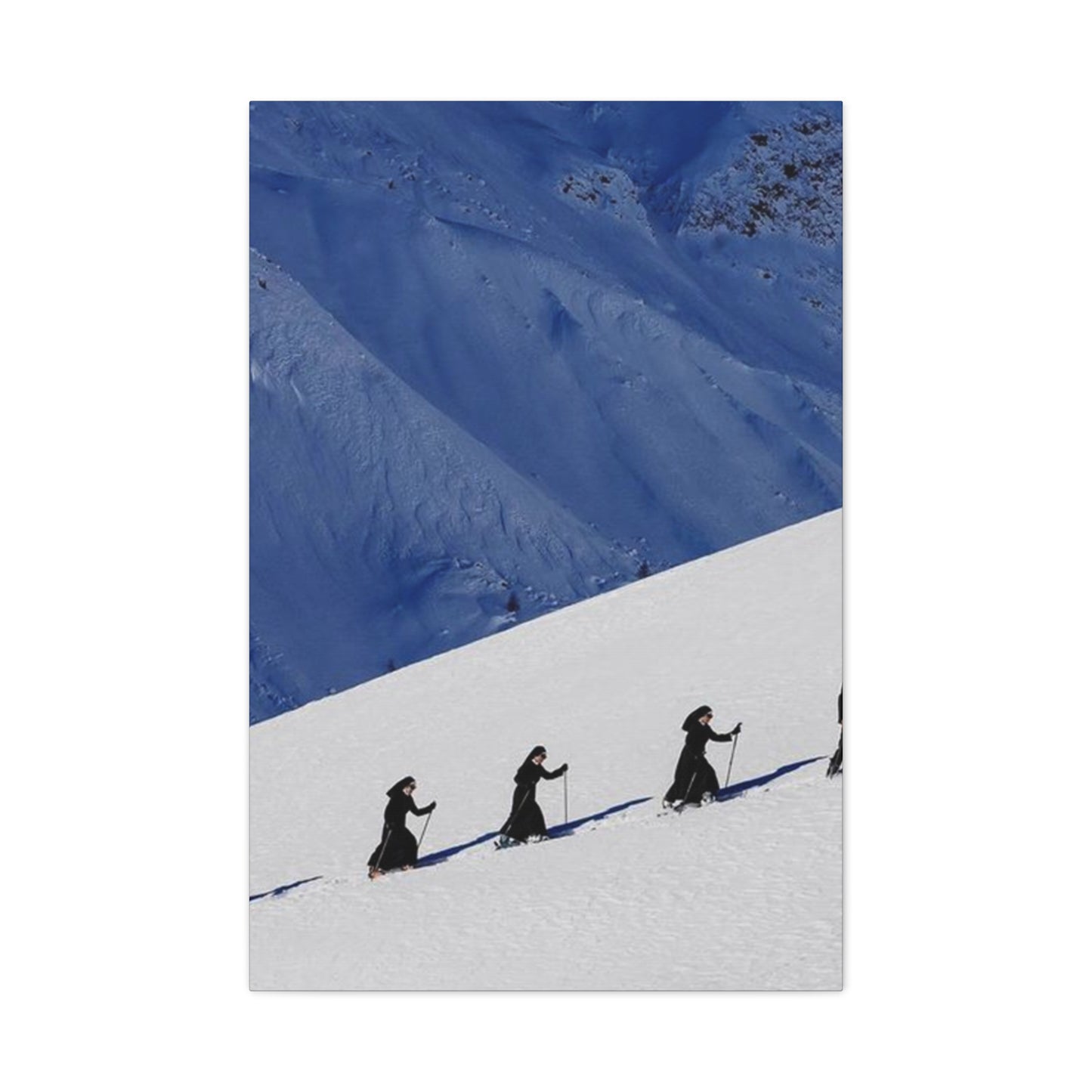 Skiing Group Poster Wall Art & Canvas Prints