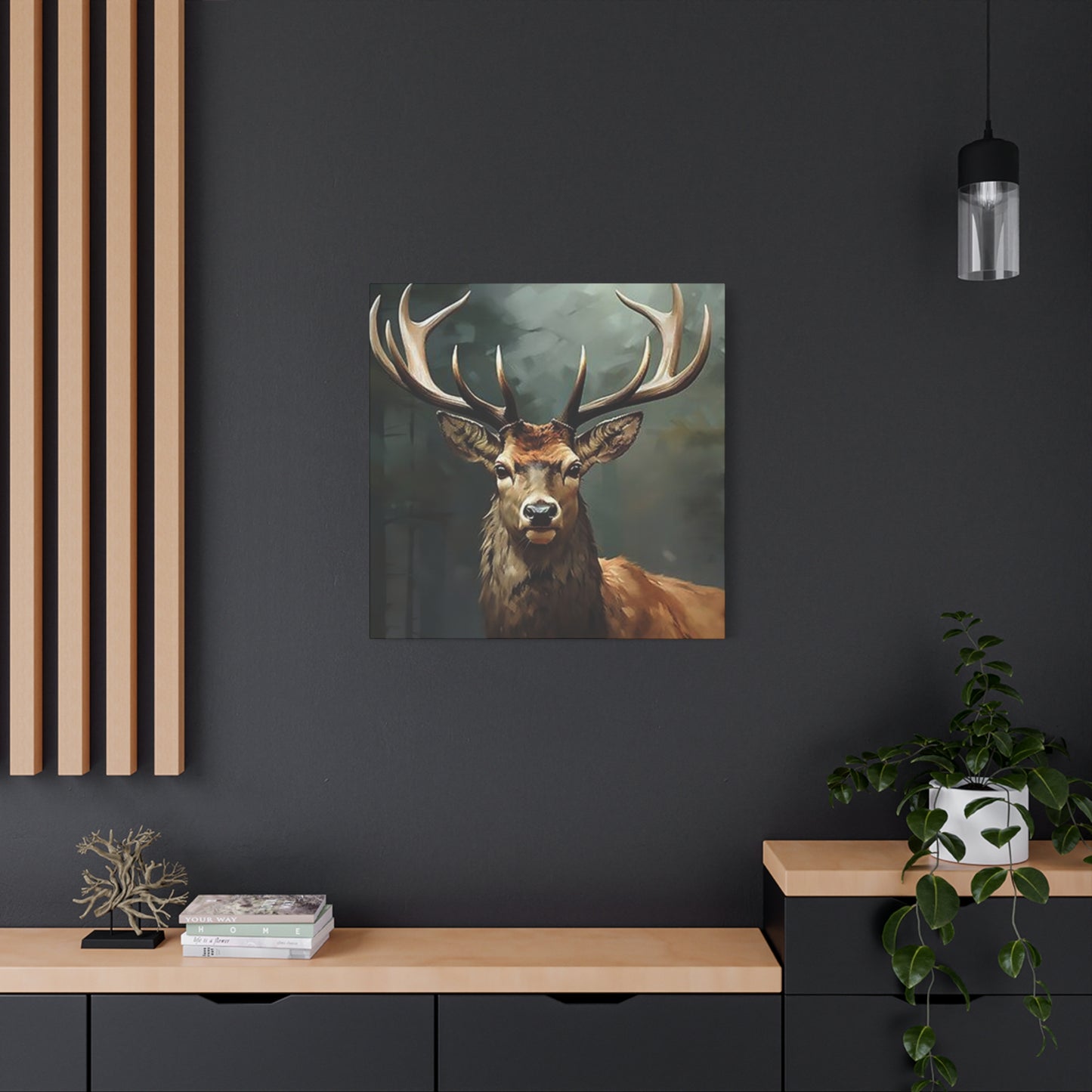 Reindeer Painting Wall Art & Canvas Prints