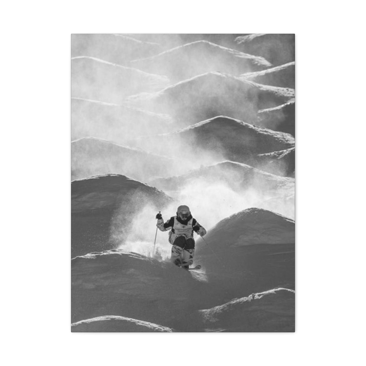 Black & White Skiing Poster Wall Art & Canvas Prints