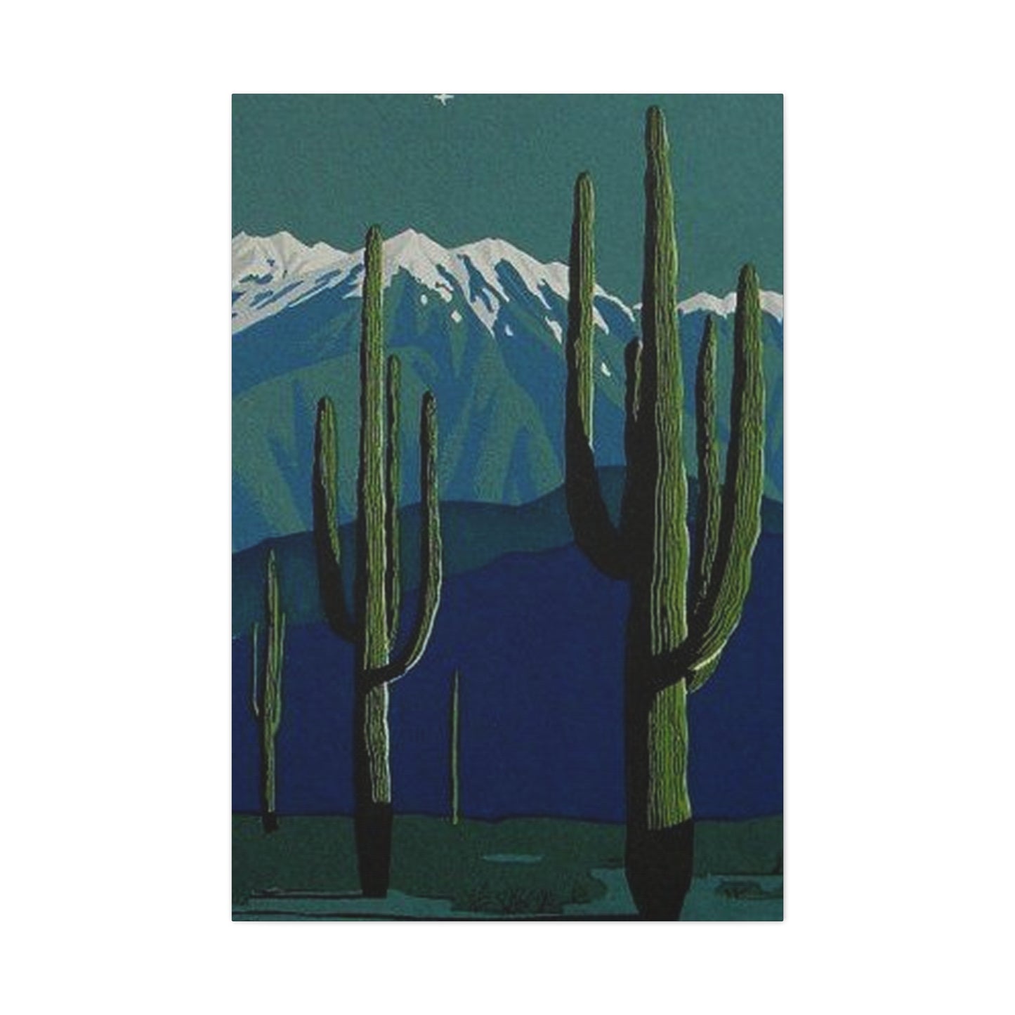 Abstract Arizona Green Cactus Wall Art & Canvas Prints
