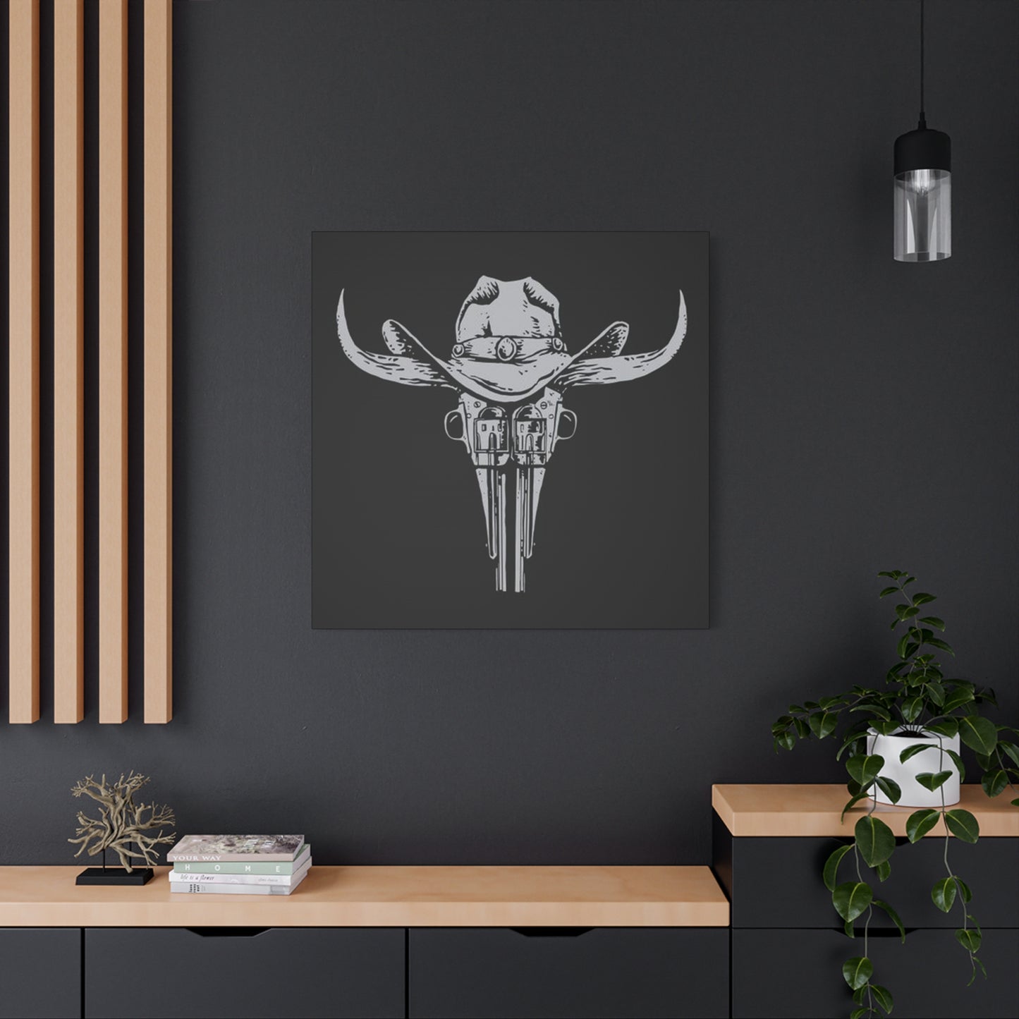 Horn & Guns Drawing Wall Art & Canvas Prints
