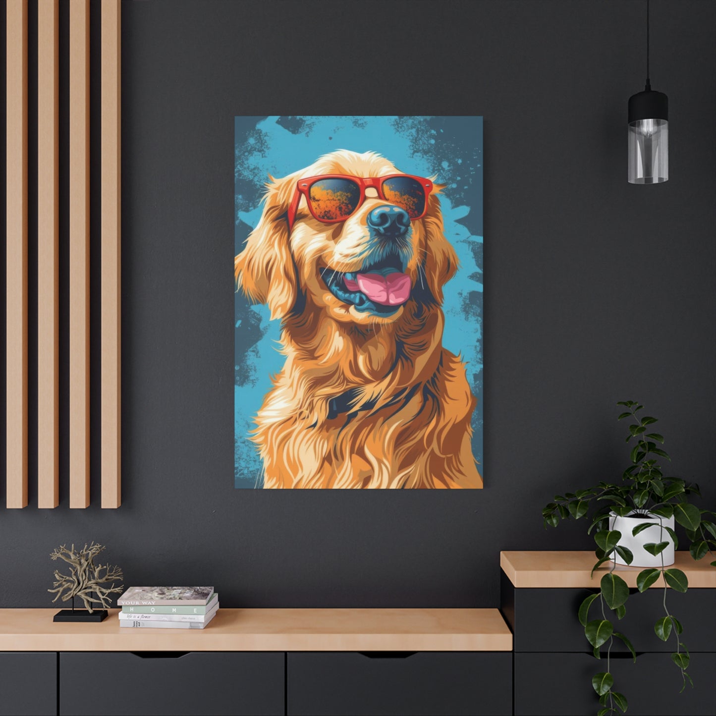 Golden Retriever Sunglasses Wall Art & Canvas Prints