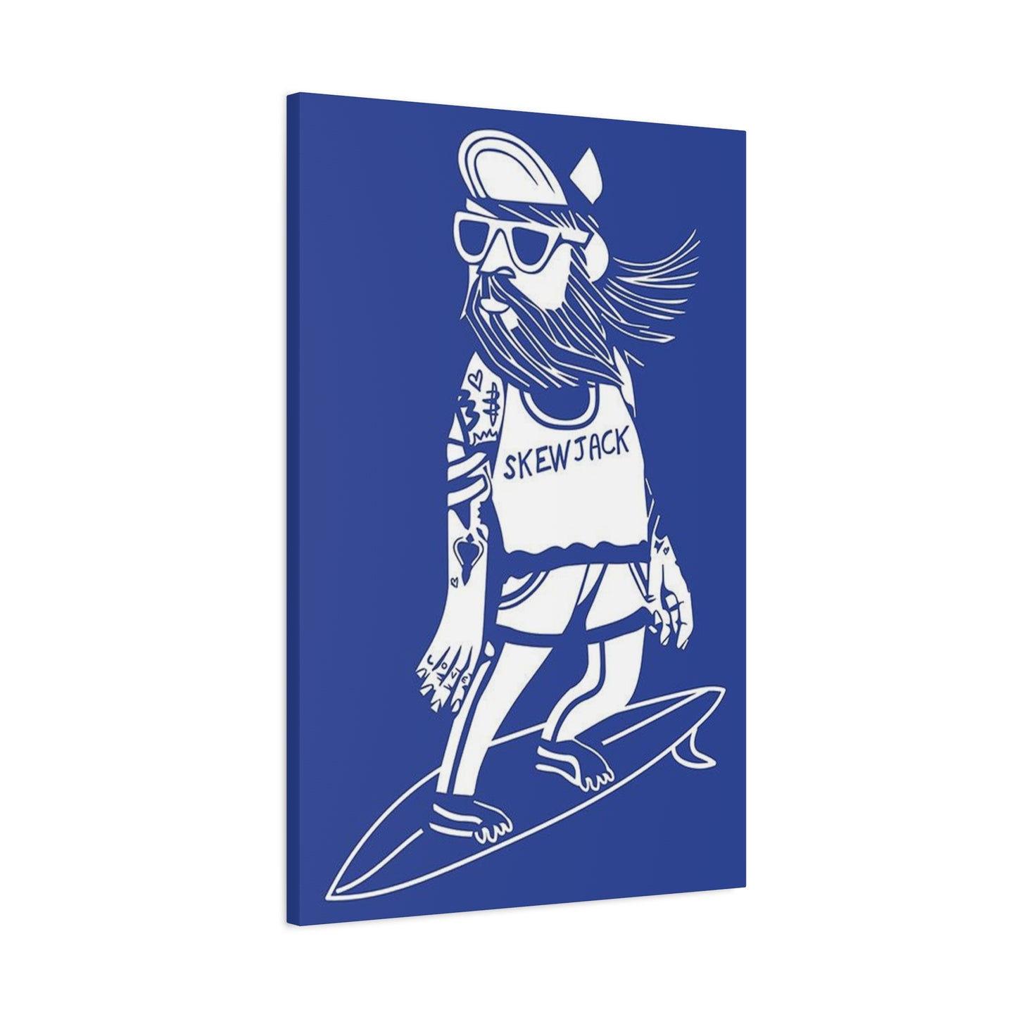 Cartoon Surfing Graffiti Poster Wall Art & Canvas Prints