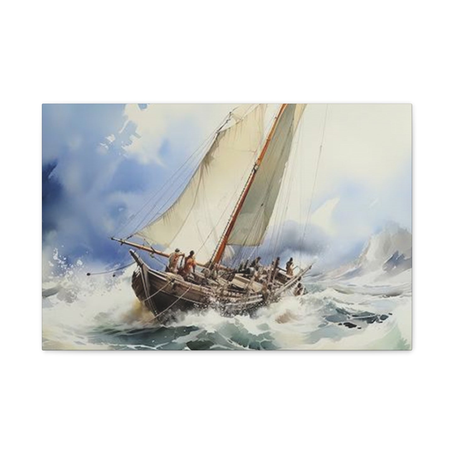 Ships In Ocean Painting Wall Art & Canvas Prints
